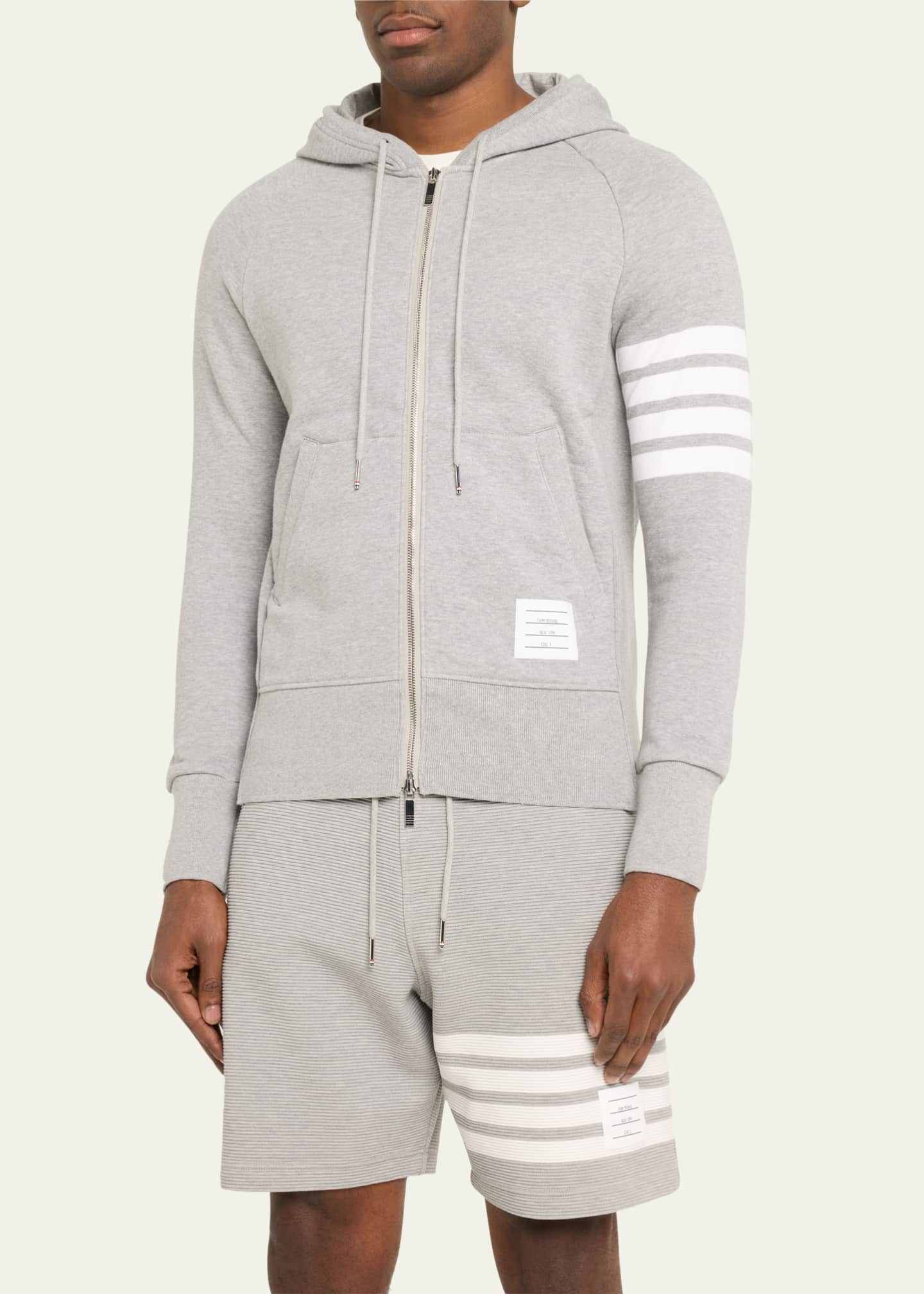 Four-Stripe Hoodie Sweatshirt
