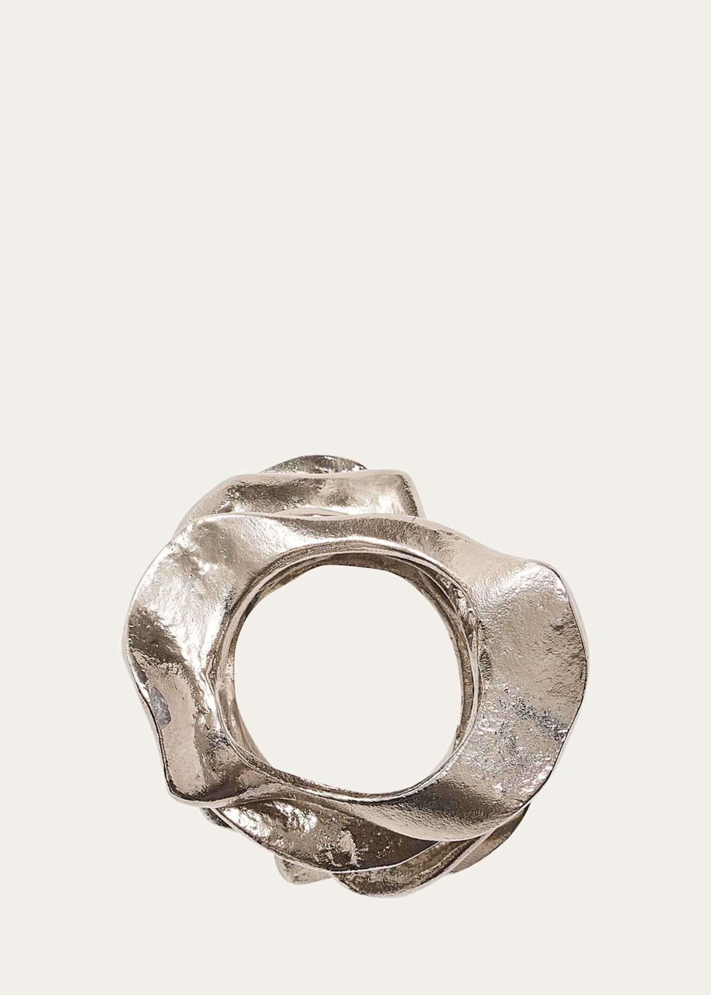 Kim Seybert Silver Flux Napkin Ring Image 2 of 3
