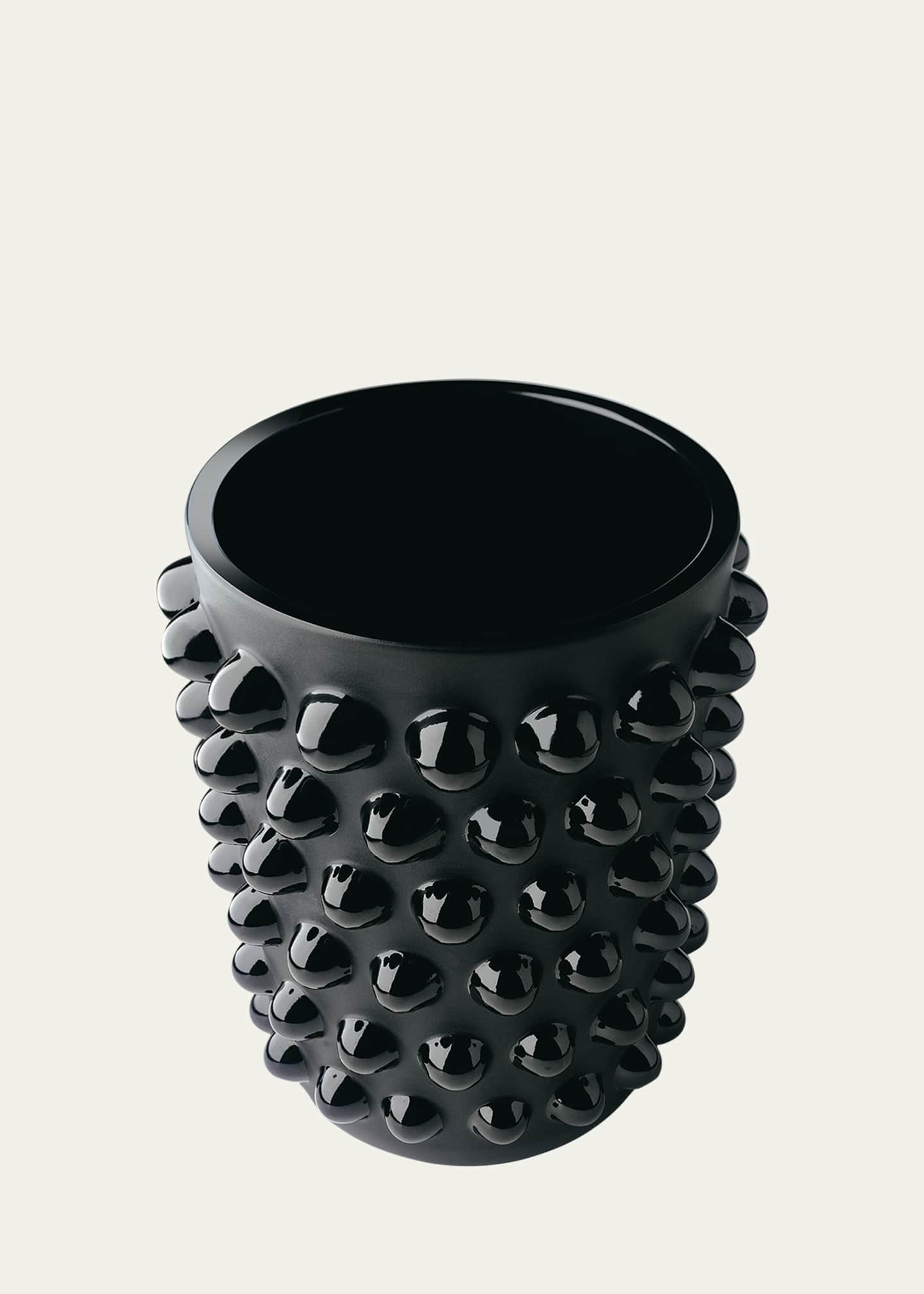 Lalique Mossi Black XXL Vase - 12"