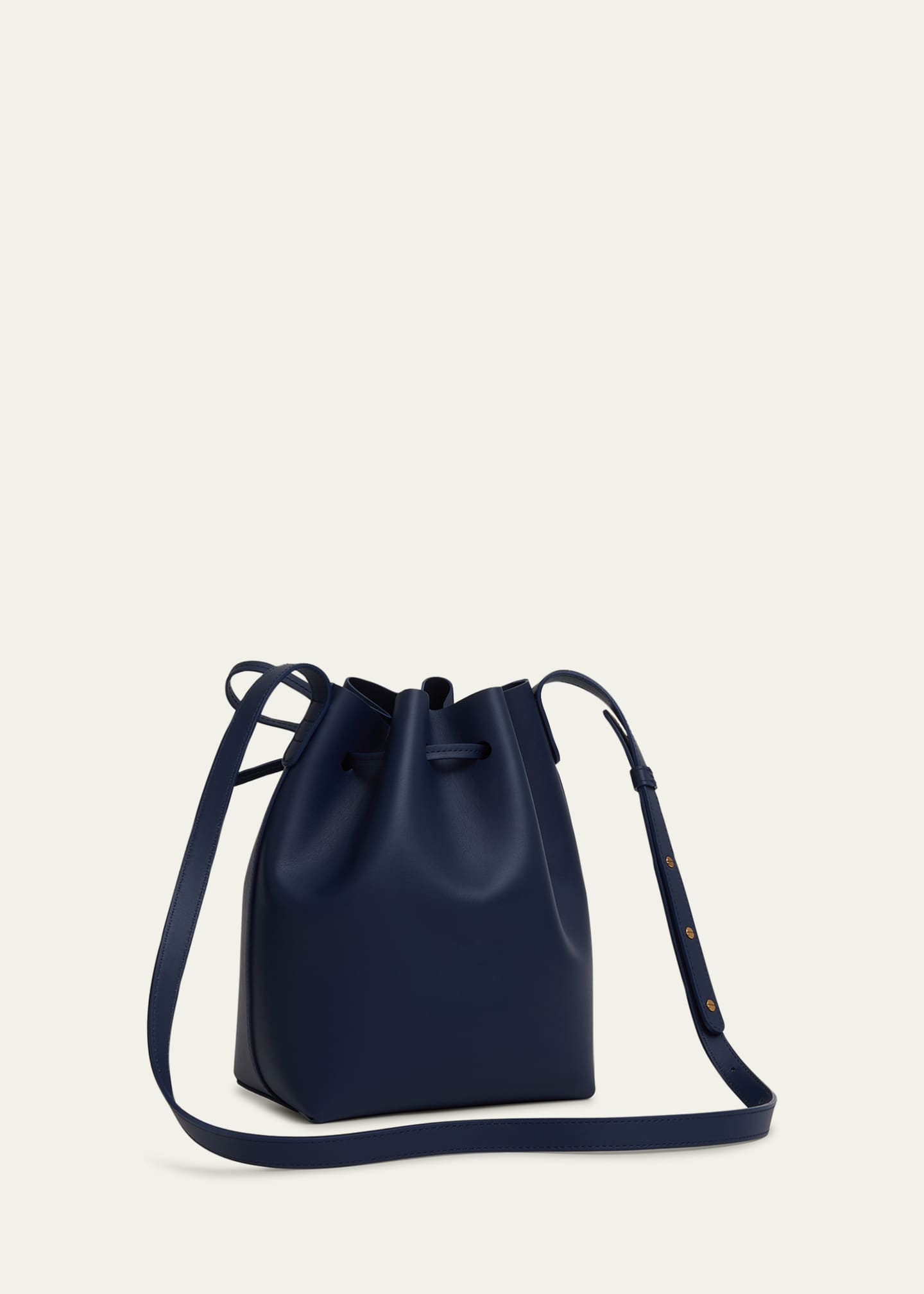 Mansur Gavriel Mini Mini Leather Bucket Bag in Metallic