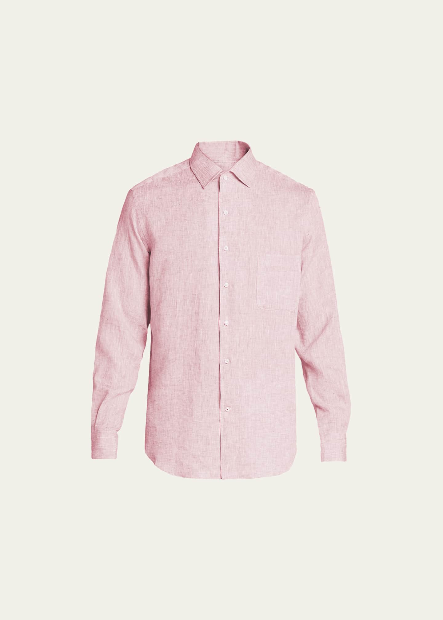 Loro Piana Men's Andrew Long-Sleeve Linen Shirt - Bergdorf Goodman