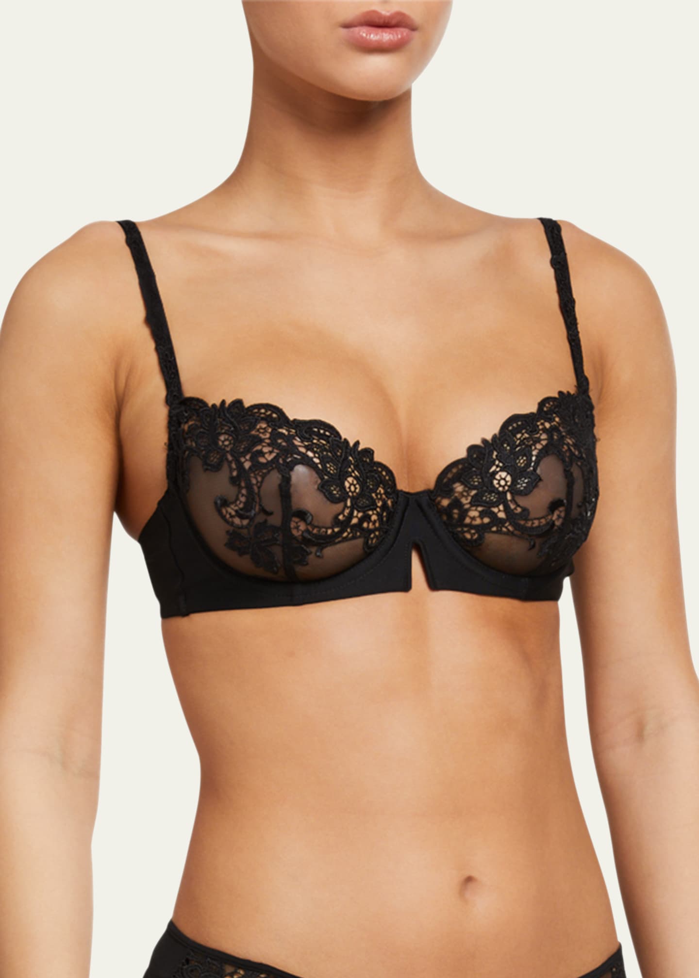 Simone Perele Saga Non-Padded Lace Demi Bra Image 4 of 5