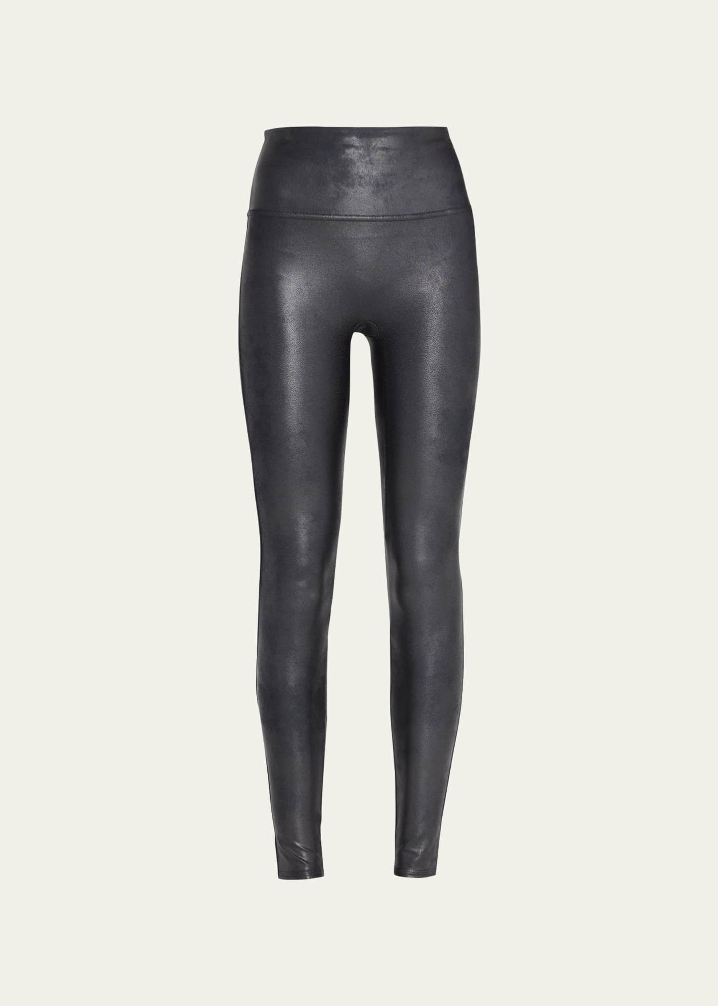 SPANX Faux Leather Leggings, Black, X-Small : : Clothing