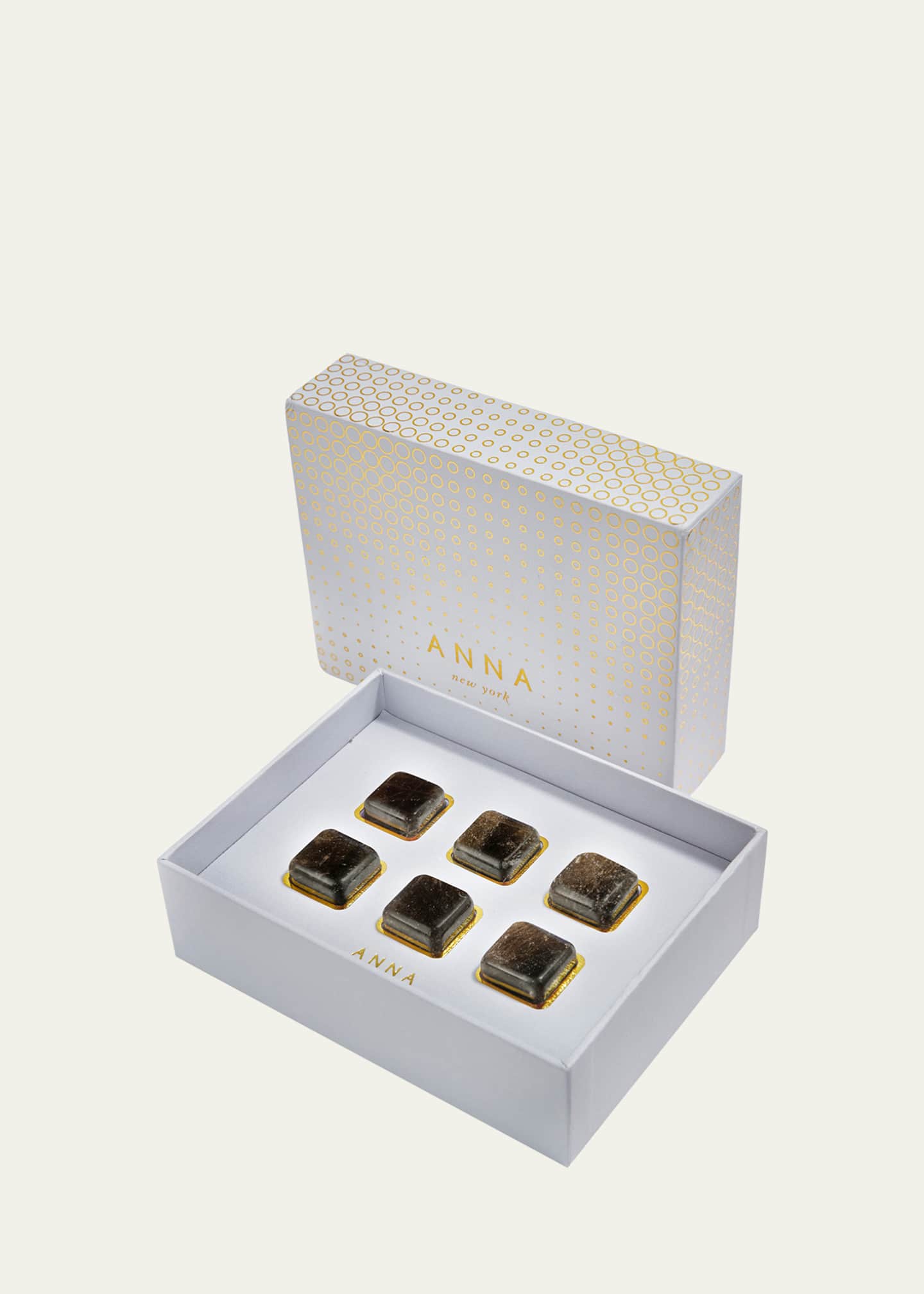 ANNA New York Vida Smokey Quartz Whisky Cubes, Set of 6 Image 1 of 2