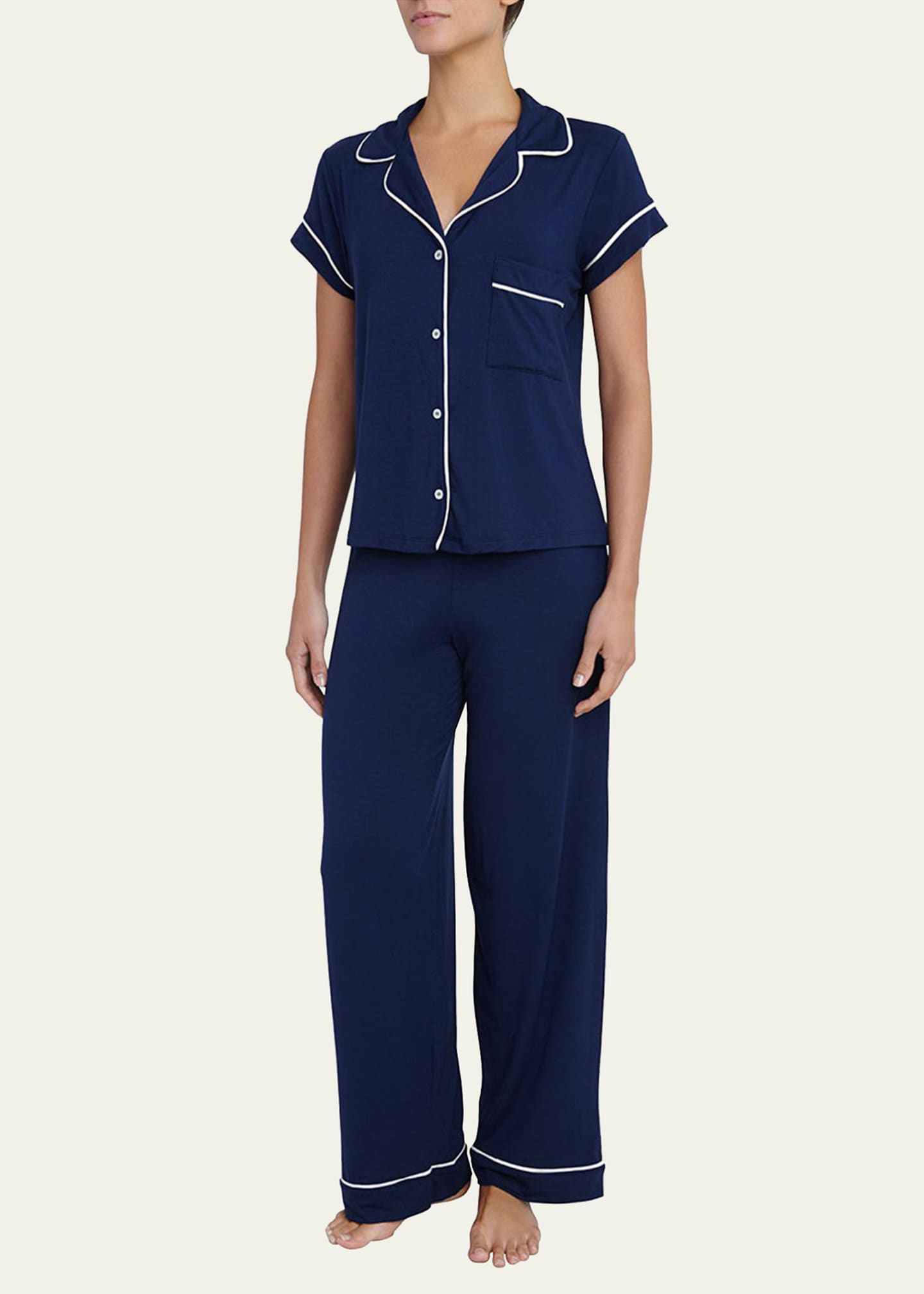 Eberjey Gisele Short-Sleeve Pajama Set Image 2 of 5