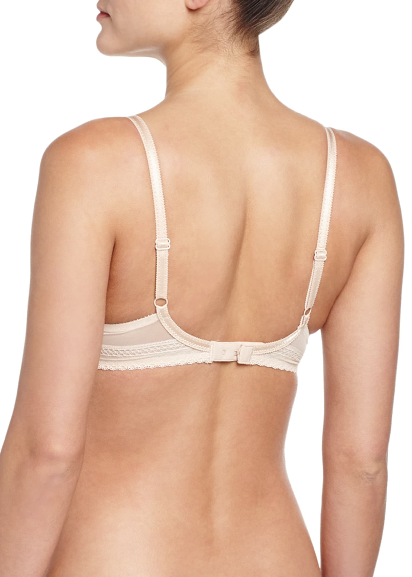 Chantelle Festivite Lace Plunge Bra, Bright Pink Image 5 of 5