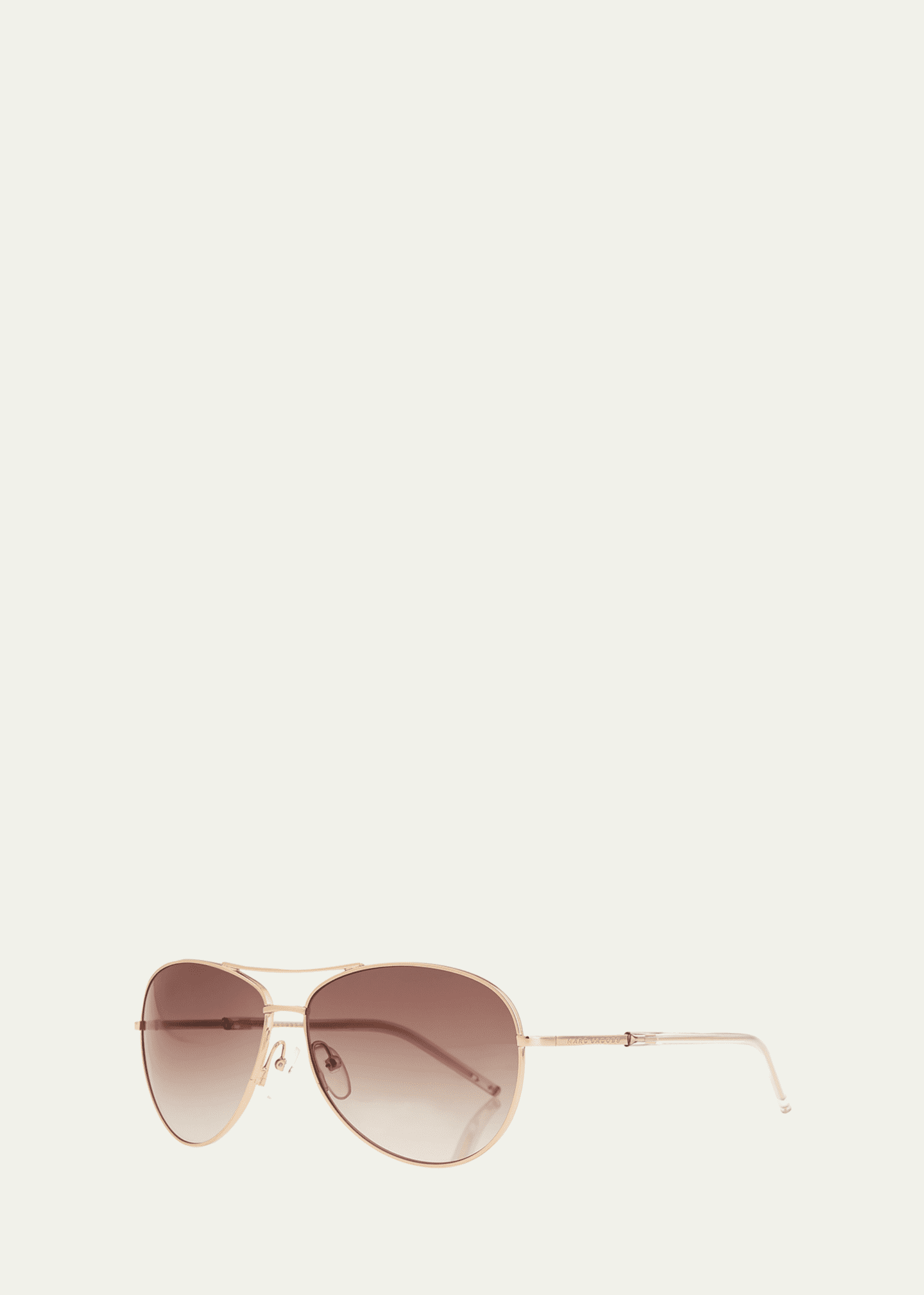Marc Jacobs Metal Curved-Brow Aviator Sunglasses Image 2 of 3