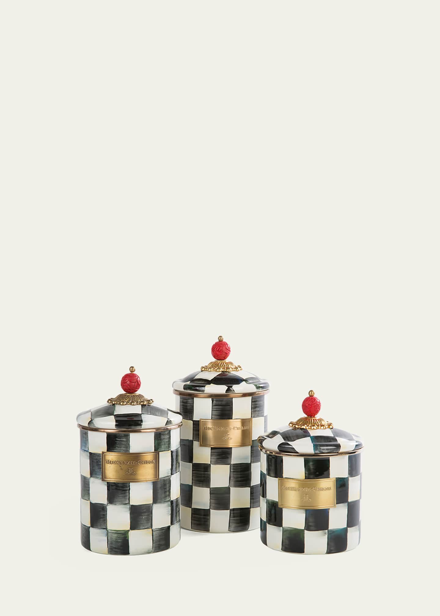 MacKenzie-Childs Courtly Check Small Canister Image 2 of 2
