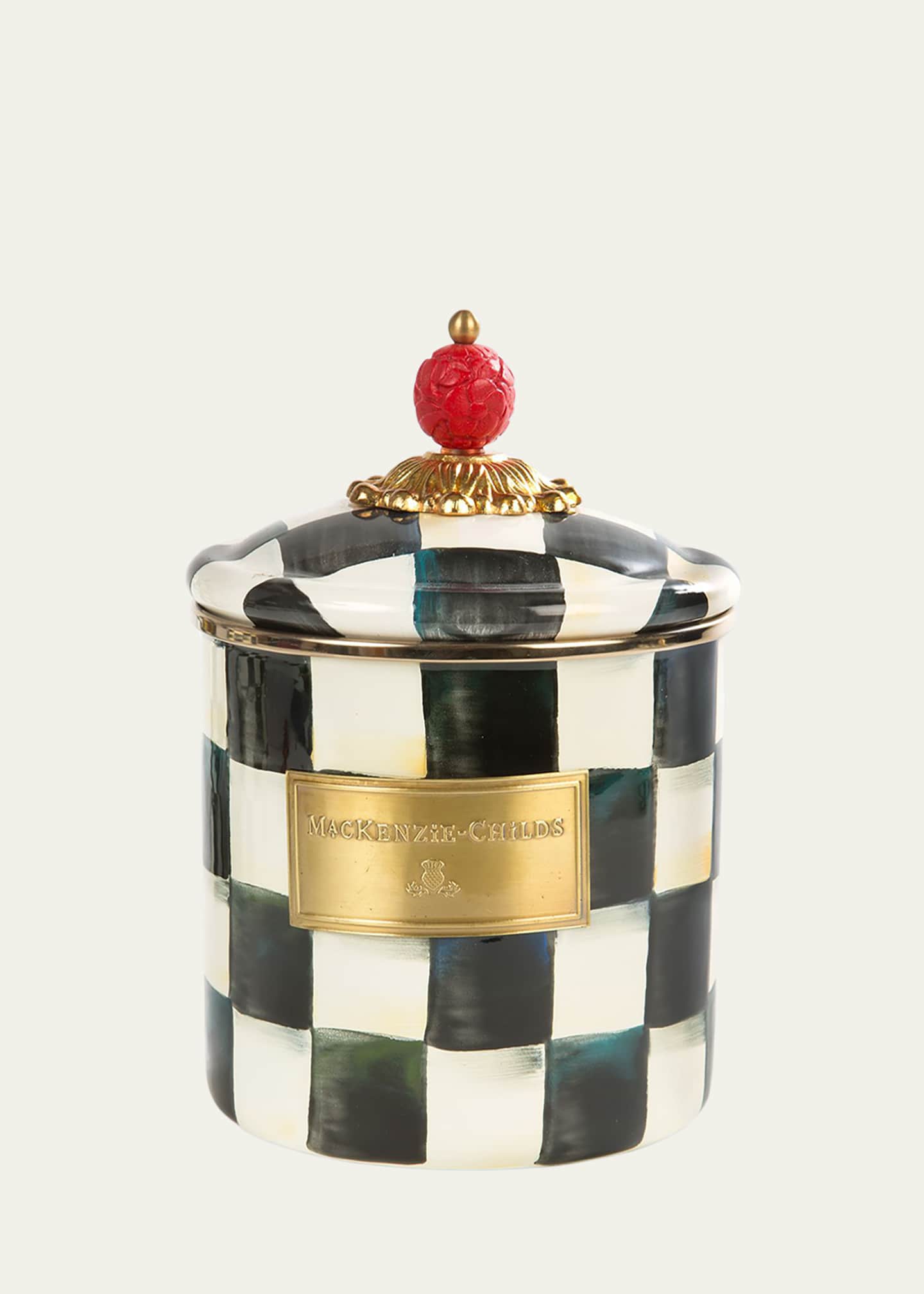 MacKenzie-Childs Courtly Check Small Canister Image 1 of 2