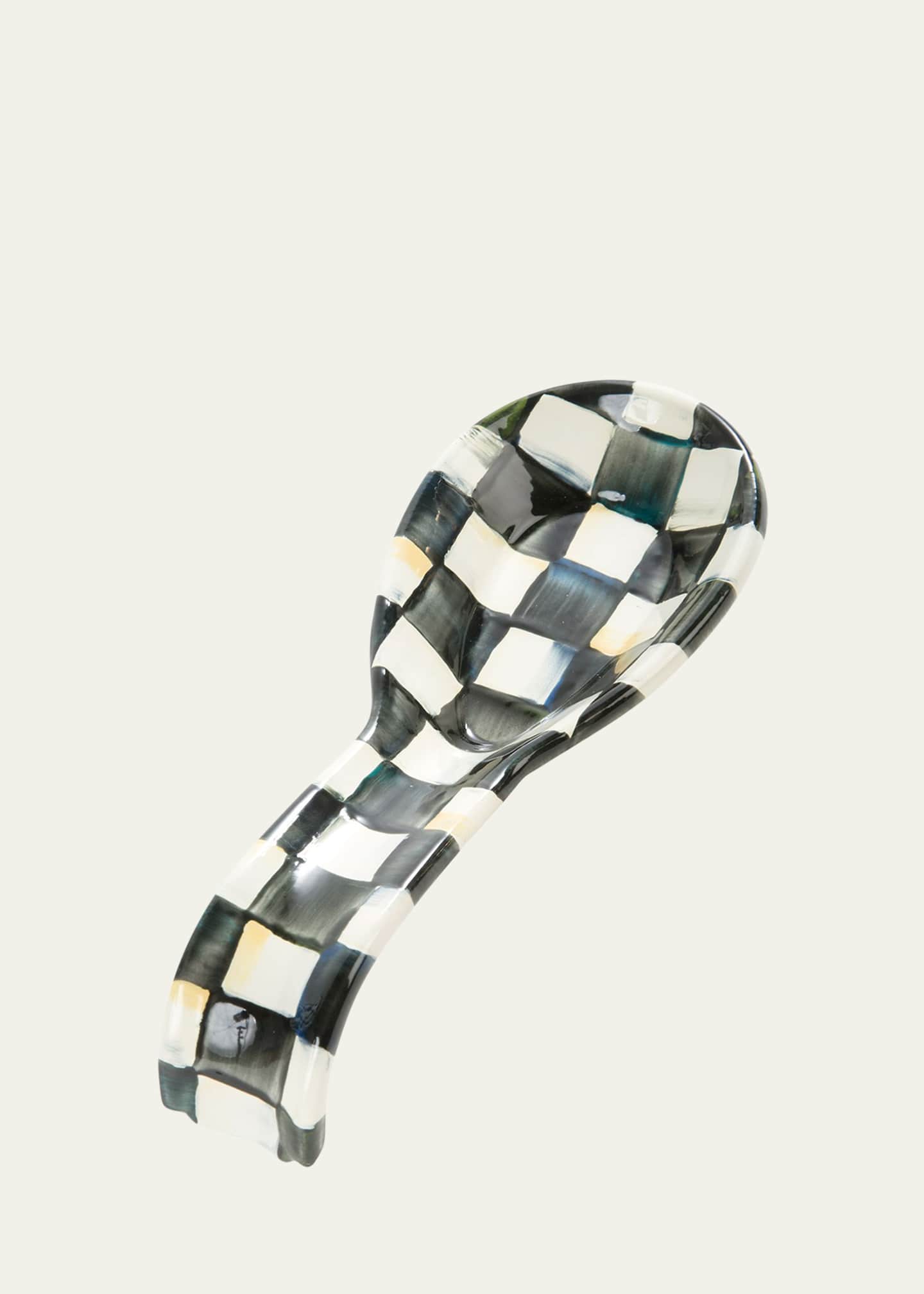 MacKenzie-Childs Courtly Check Enamel Spoon Rest