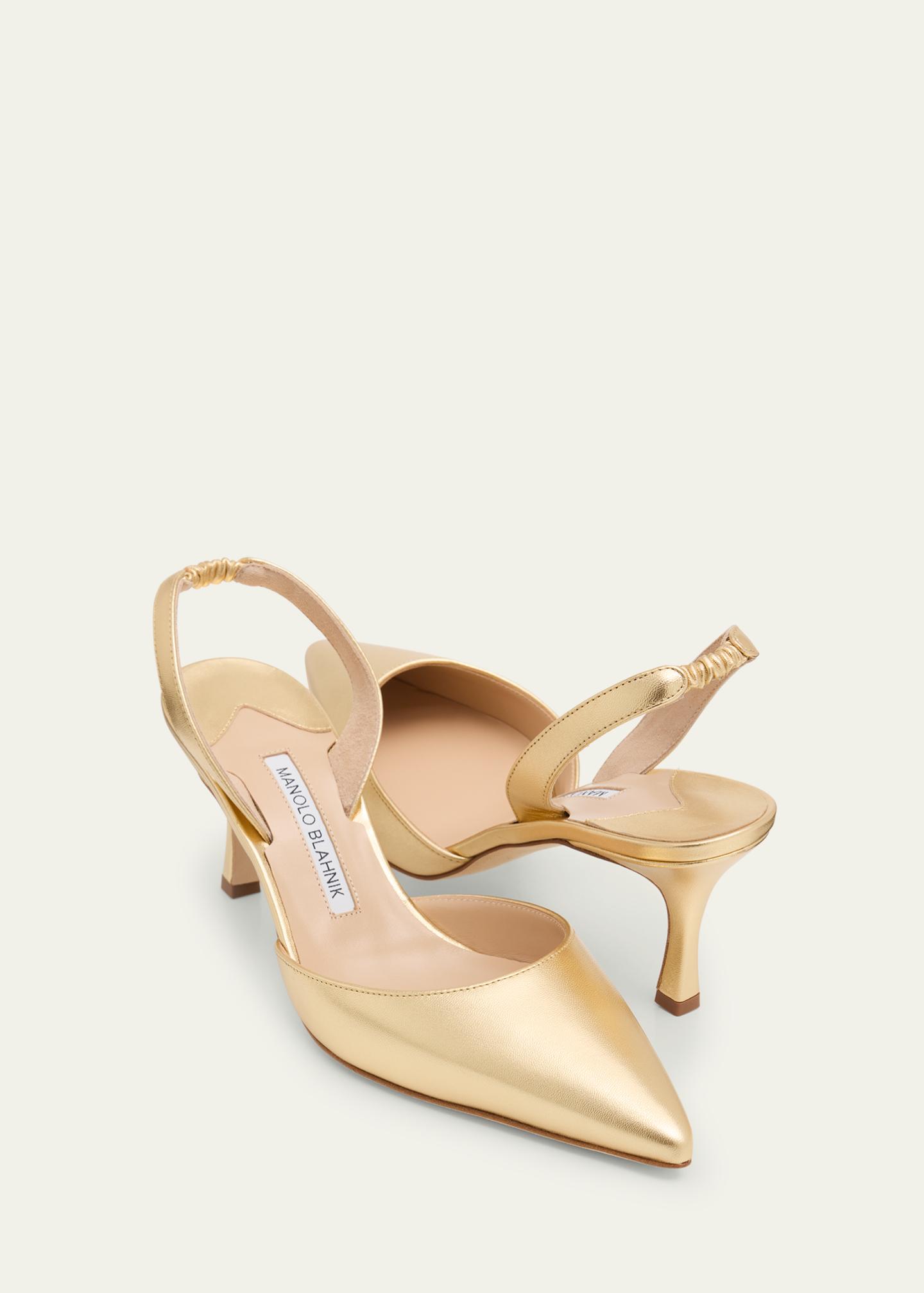 Escarpins Manolo Blahnik Carolyne Amebo Violet Peau D'autruche - Taille 37, Neuves En Boîte