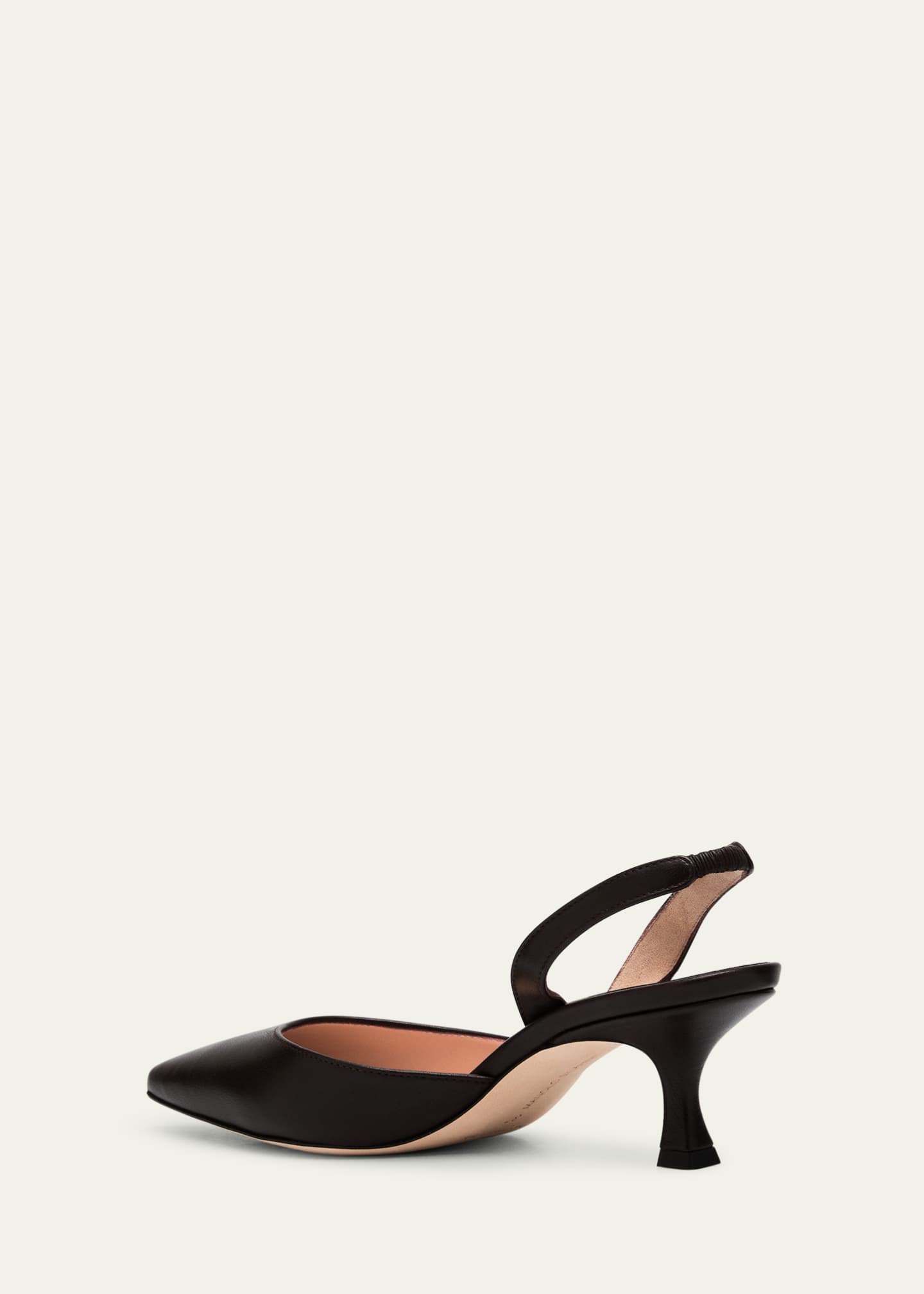 Manolo Blahnik Carolyne Leather Low-Heel Slingback Pump Image 4 of 6