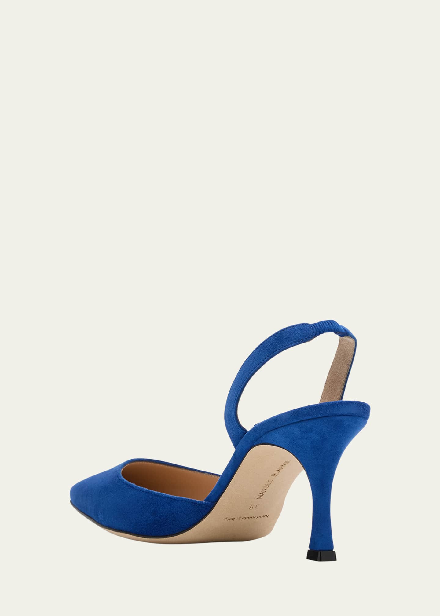 Manolo Blahnik Women s Carolyne Suede Mid Heel Slingback Pumps