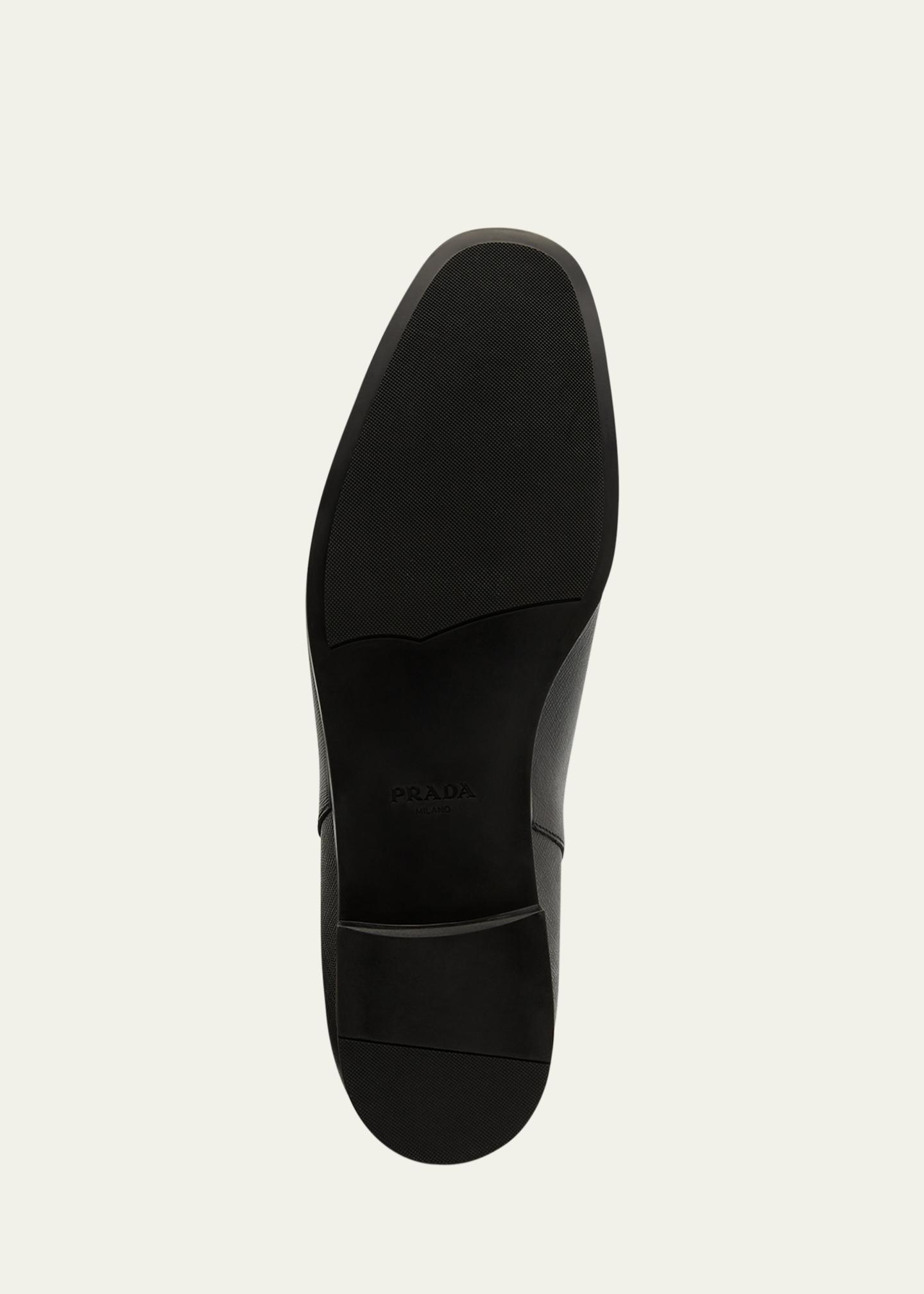 Prada Saffiano Leather Chelsea Boots - Bergdorf Goodman display picture 3