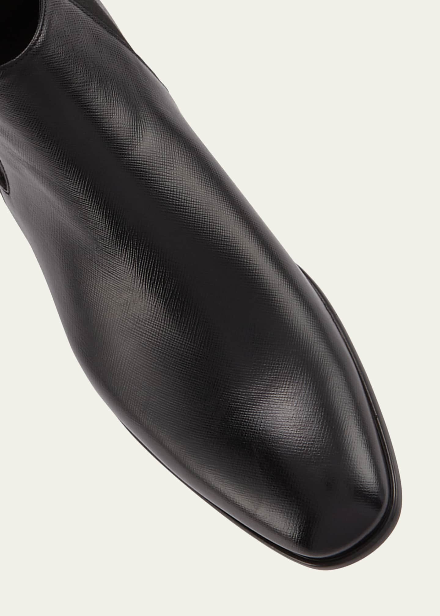 Prada saffiano boots hot sale