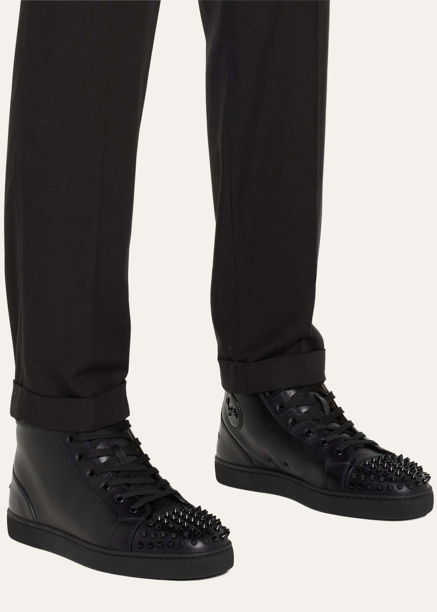 Christian Louboutin Men s Lou Spikes High Top Sneakers