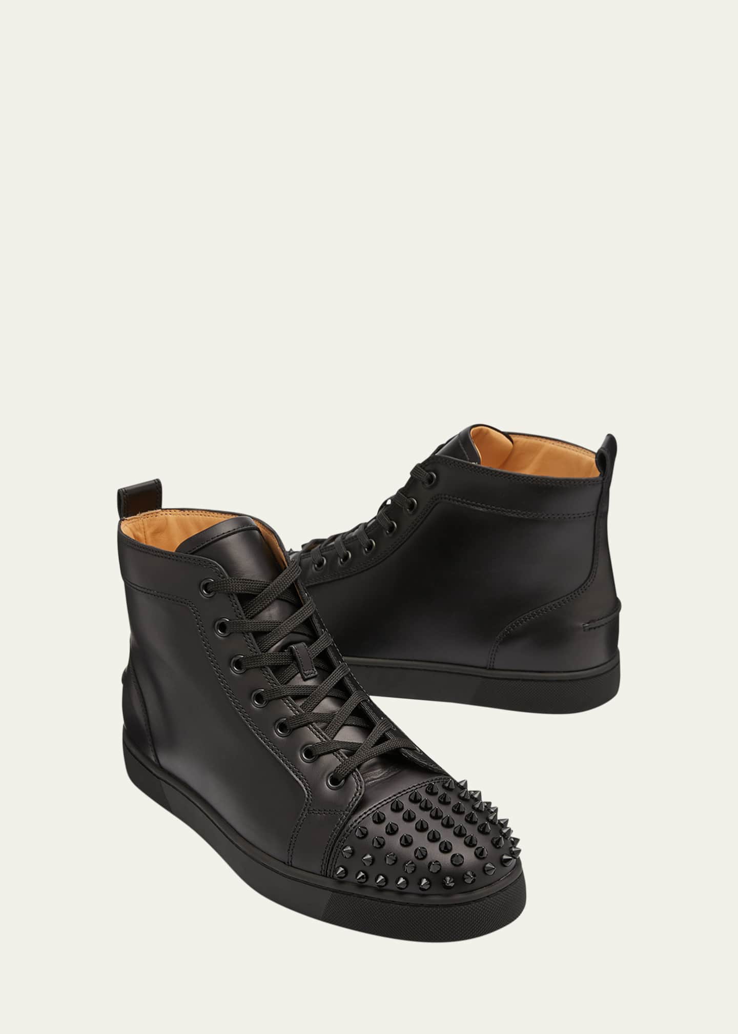 Christian Louboutin Men's Lou Spikes High-Top Sneakers Image 7 of 7