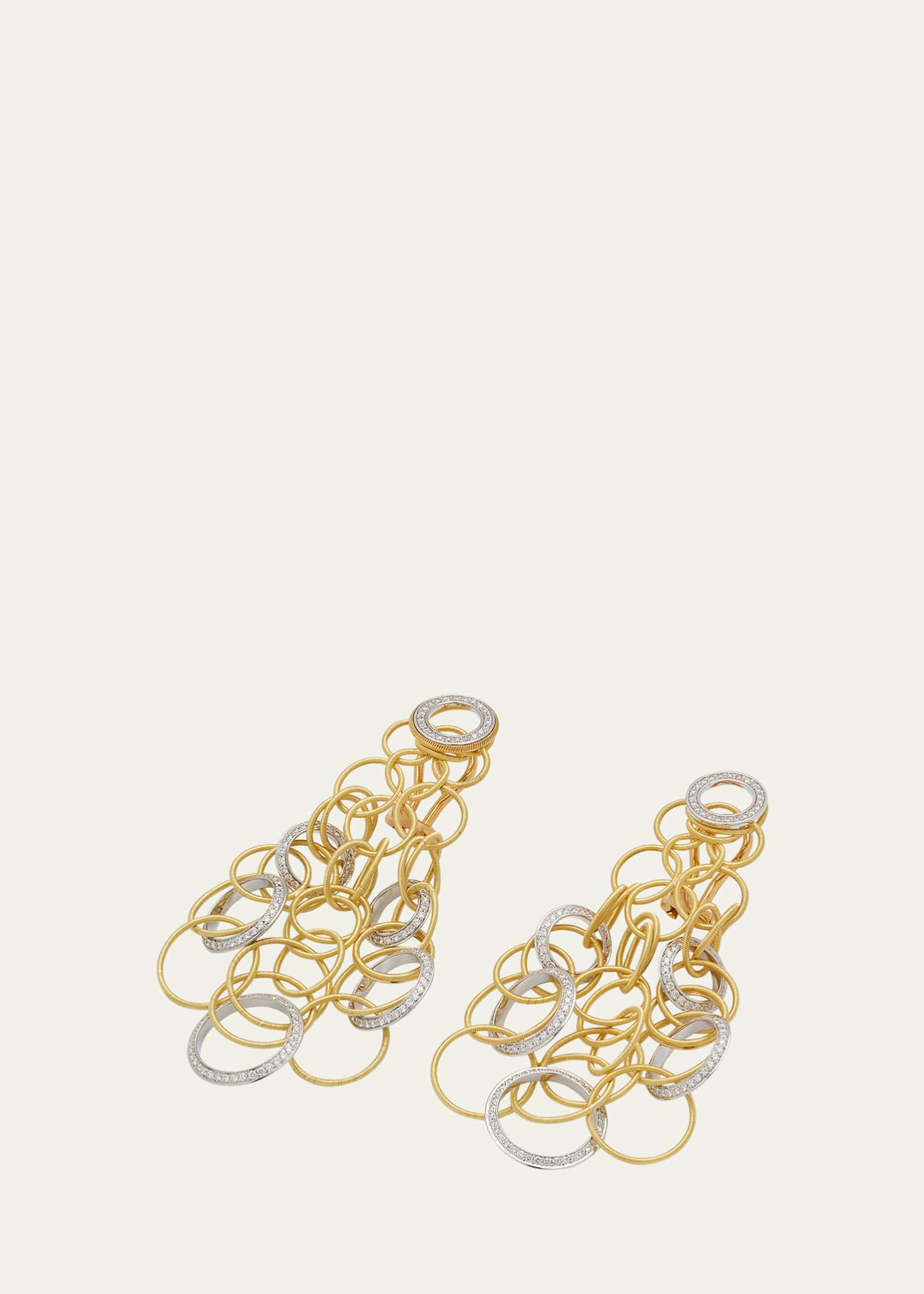 Buccellati Hawaii 18K Gold and Diamond Short Pendant Earrings, 7cm Image 3 of 4