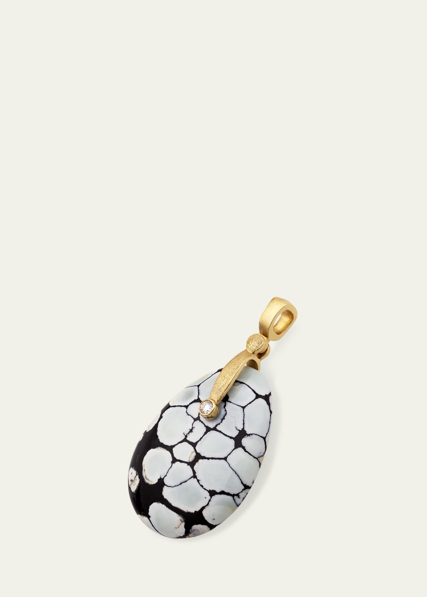 Alex Sepkus 18K Yellow Gold Sticks and Stones Diamond and Australian Variscite Pendant Image 2 of 2