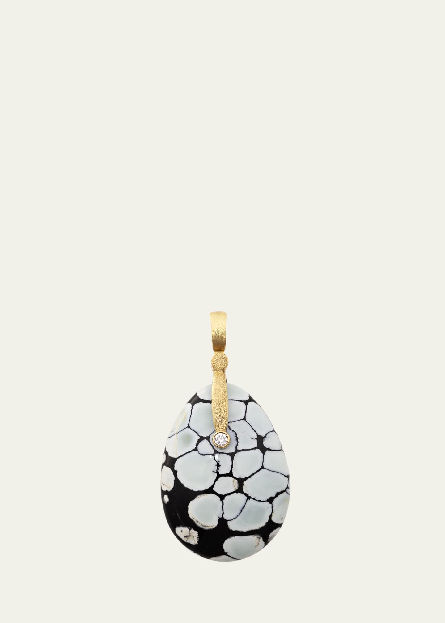 Alex Sepkus 18K Yellow Gold Sticks and Stones Diamond and Australian Variscite Pendant Image 1 of 2