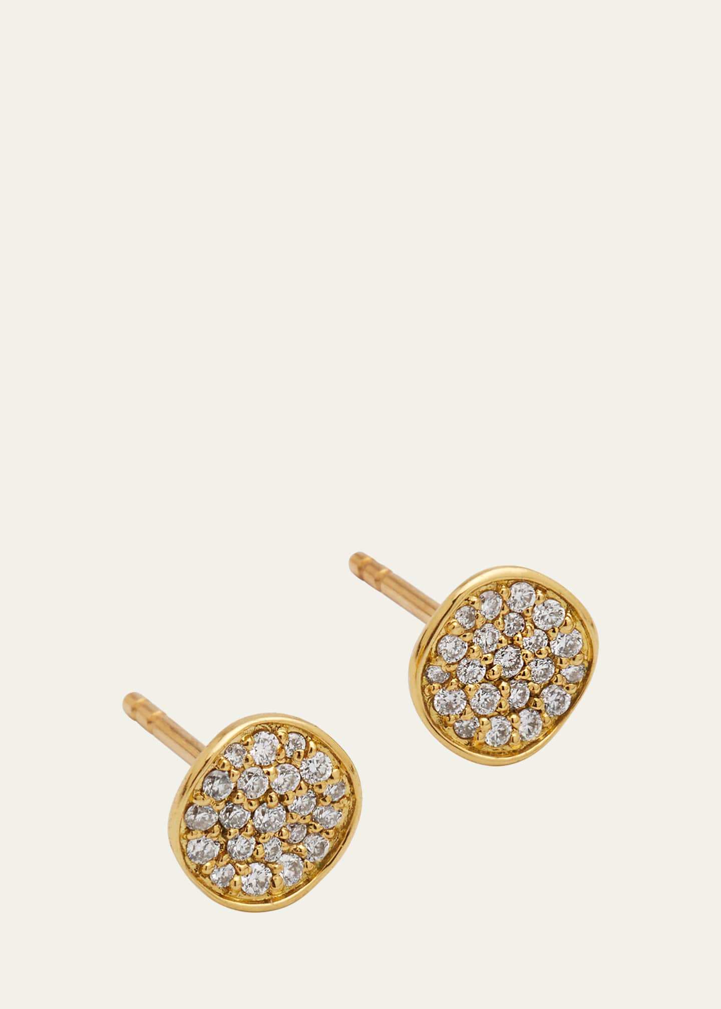 Ippolita Mini Flower Stud Earrings in 18K Gold with Diamonds Image 3 of 4