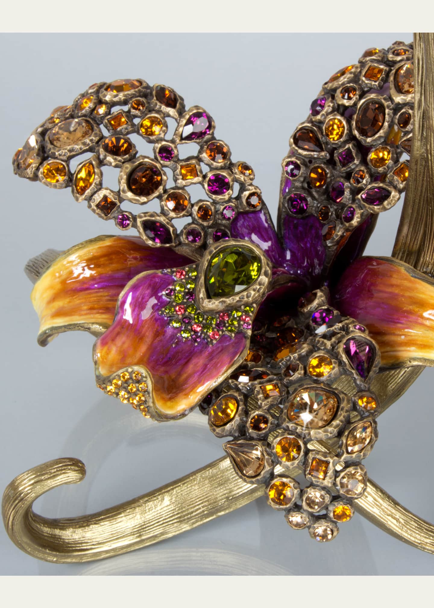 Jay Strongwater Mirabelle Orchid Single Candlestick Image 3 of 3