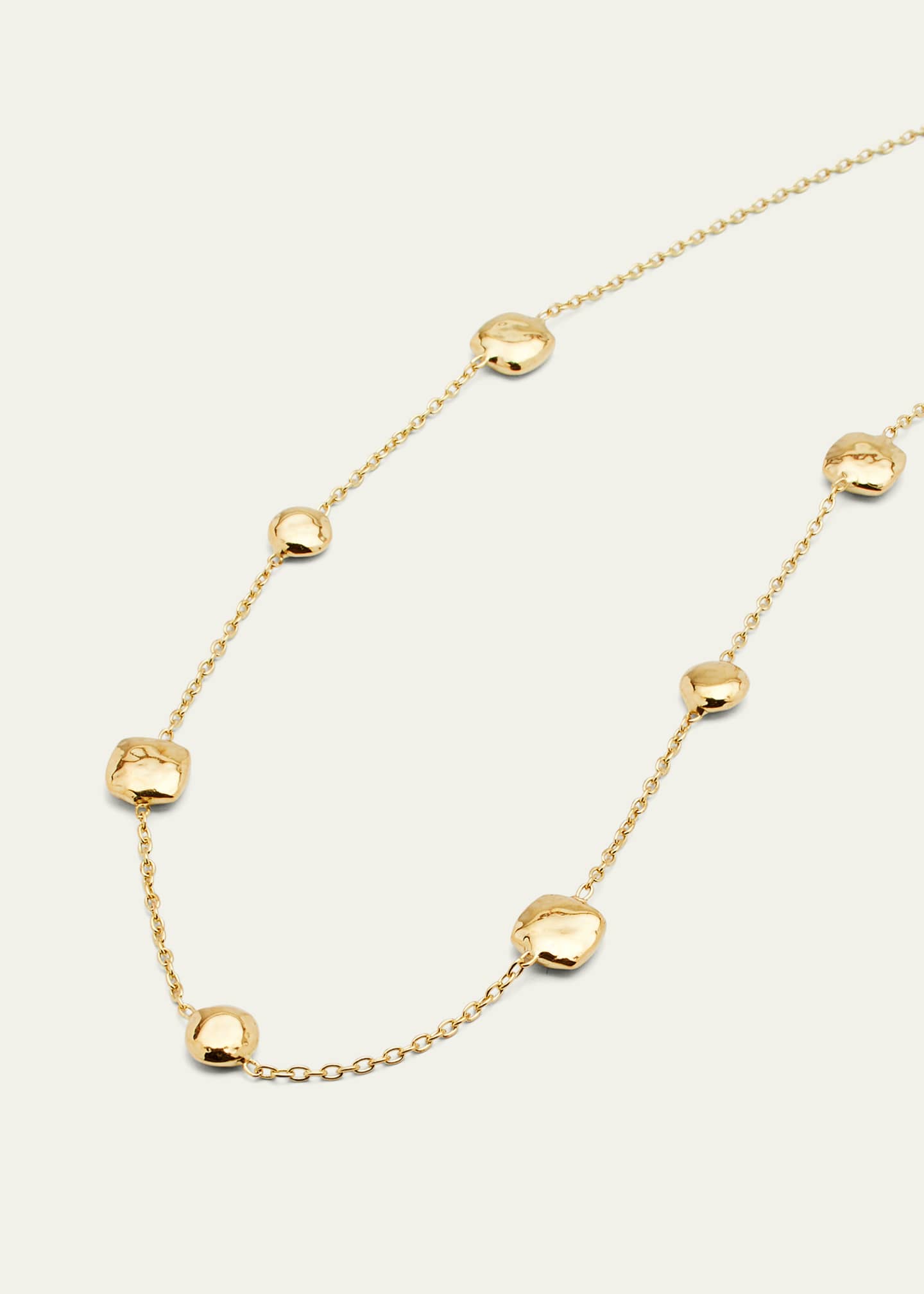 Ippolita Short Hammered Pinball Chain Necklace in 18K Gold Bergdorf