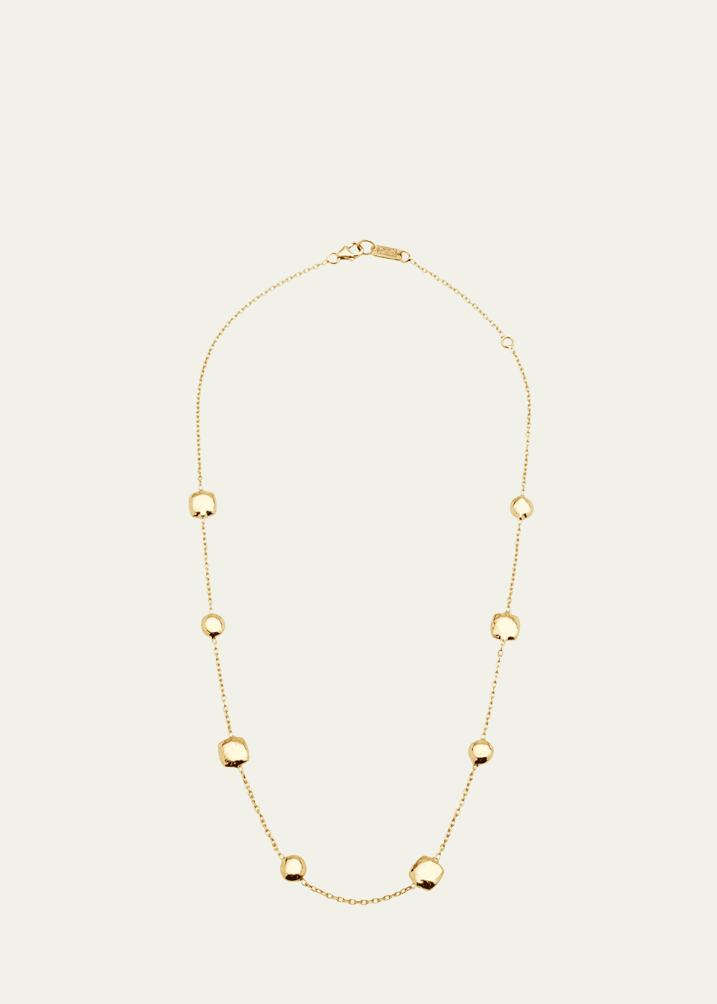 Ippolita Short Hammered Pinball Chain Necklace in 18K Gold Bergdorf