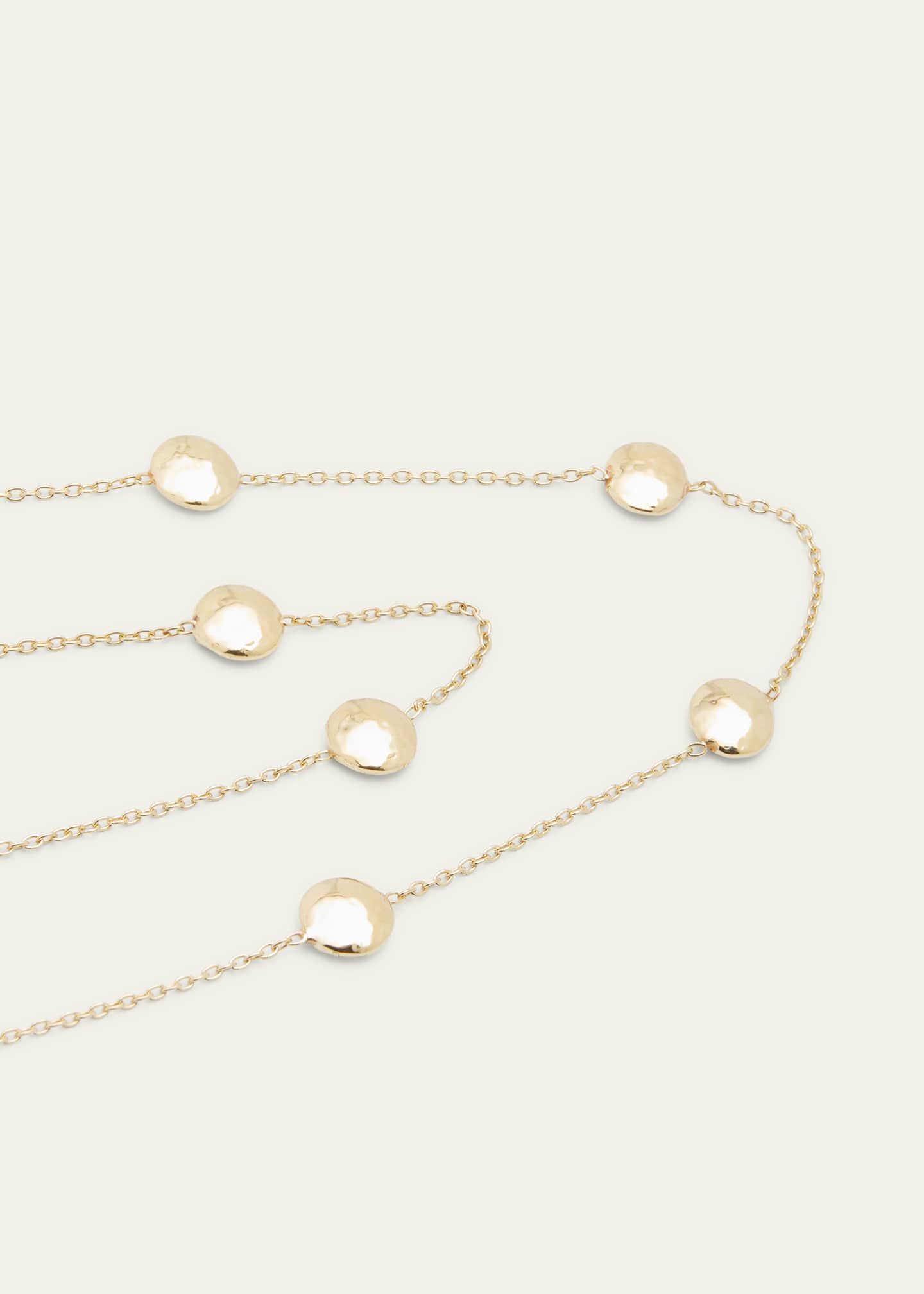 Ippolita Long Hammered Pinball Layering Necklace in 18K Gold Image 3 of 4