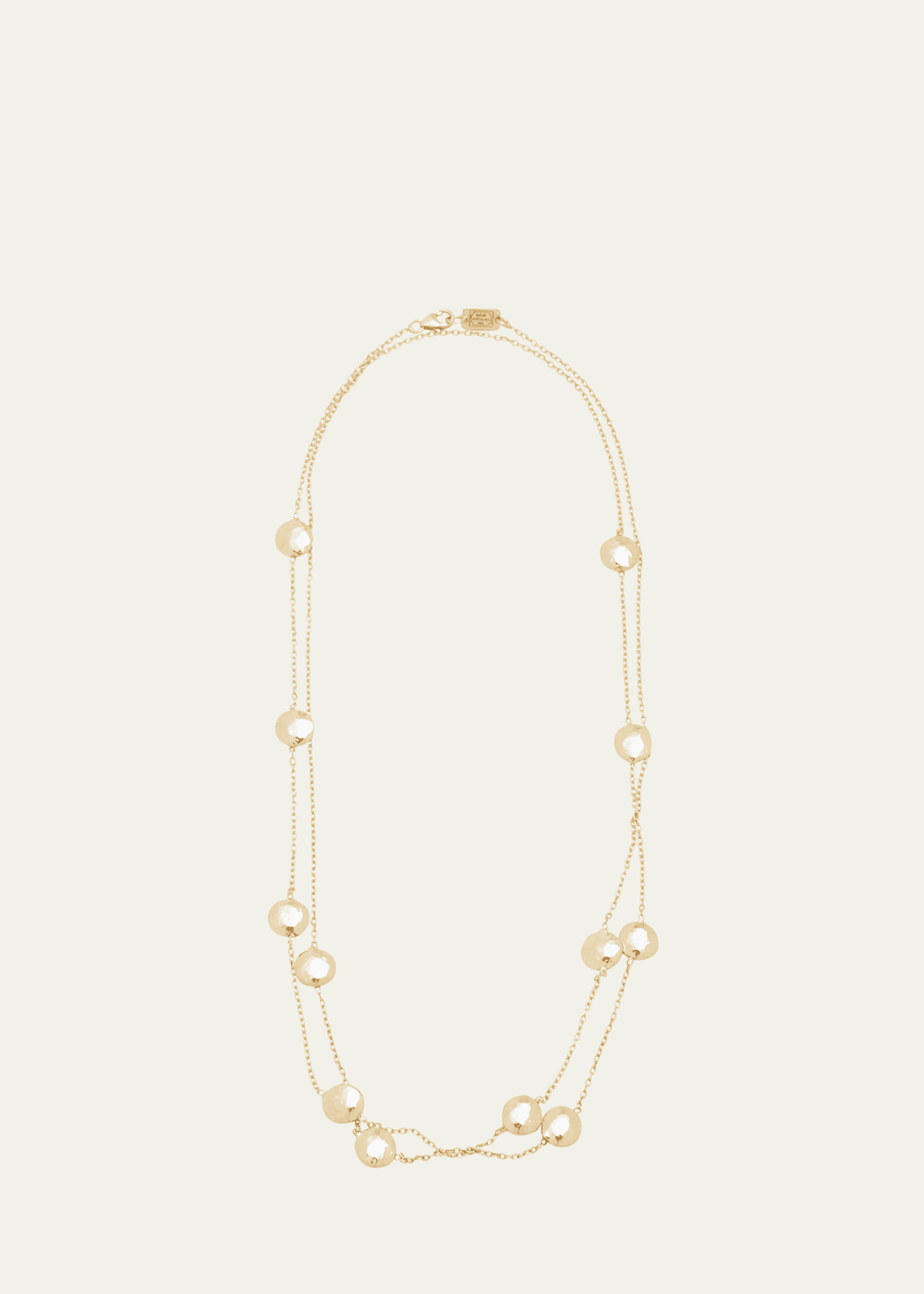Ippolita Long Hammered Pinball Layering Necklace in 18K Gold Image 1 of 4