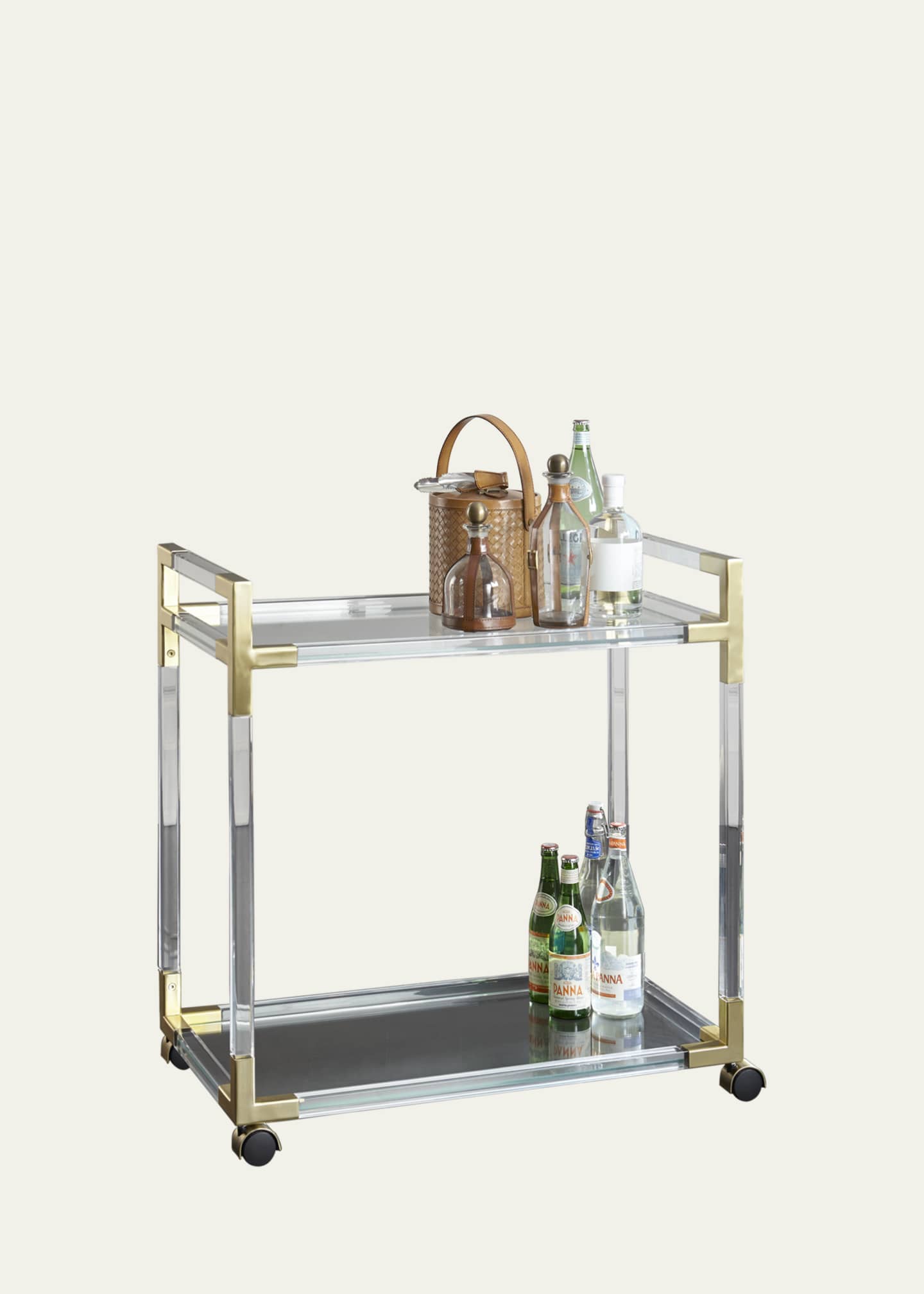 Jonathan Adler Jacques Acrylic & Brass Bar Cart Bergdorf Goodman
