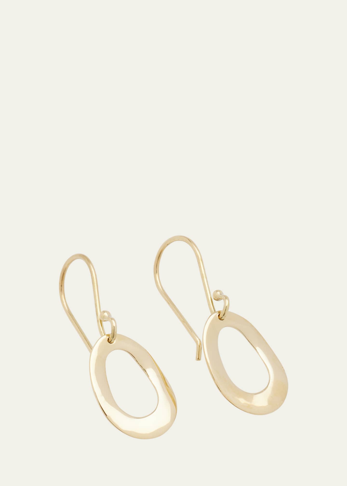 Ippolita Mini Wavy Oval Earrings in 18K Gold Image 3 of 4