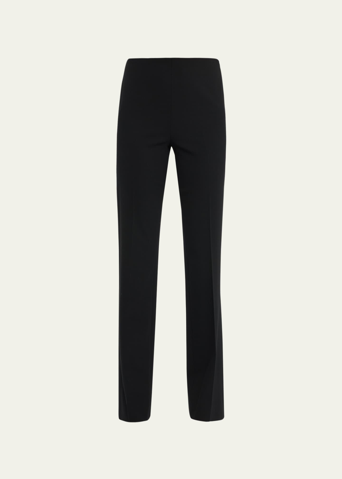 Ralph Lauren Collection Alandra Side Zip Stretch Wool Pants Black
