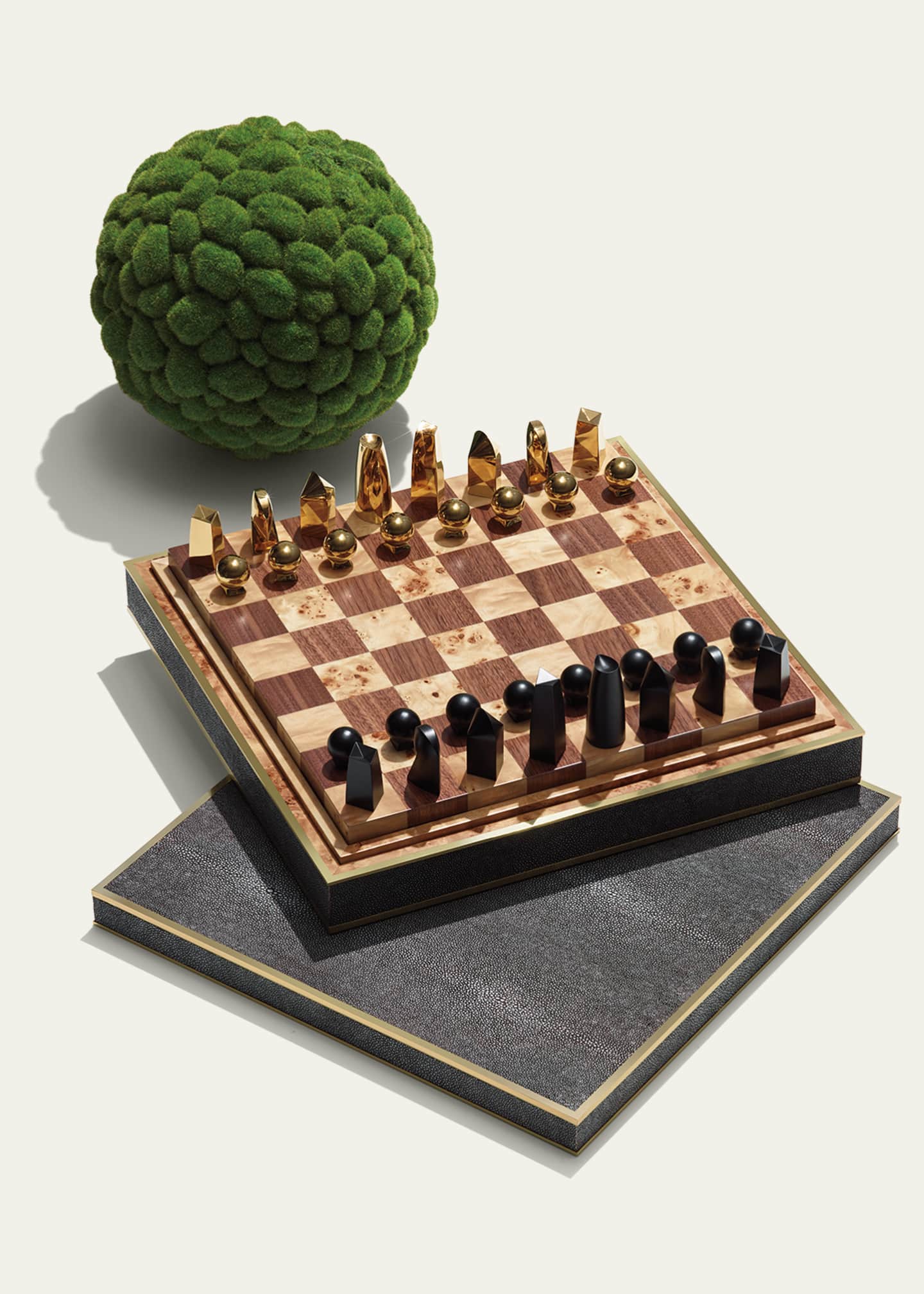 AERIN Faux Shagreen Chess Set Image 2 of 3