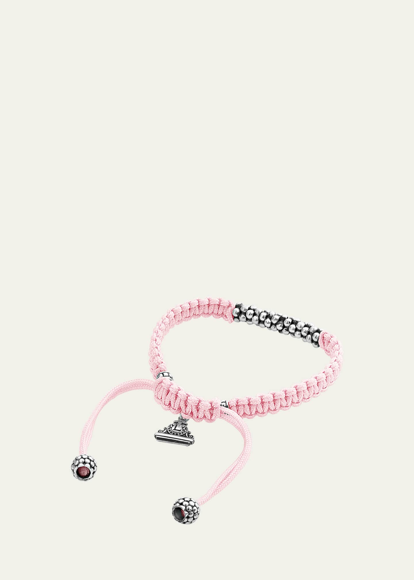 Lagos Kinder Sterling-Silver Macrame Bracelet, Pink Image 3 of 4