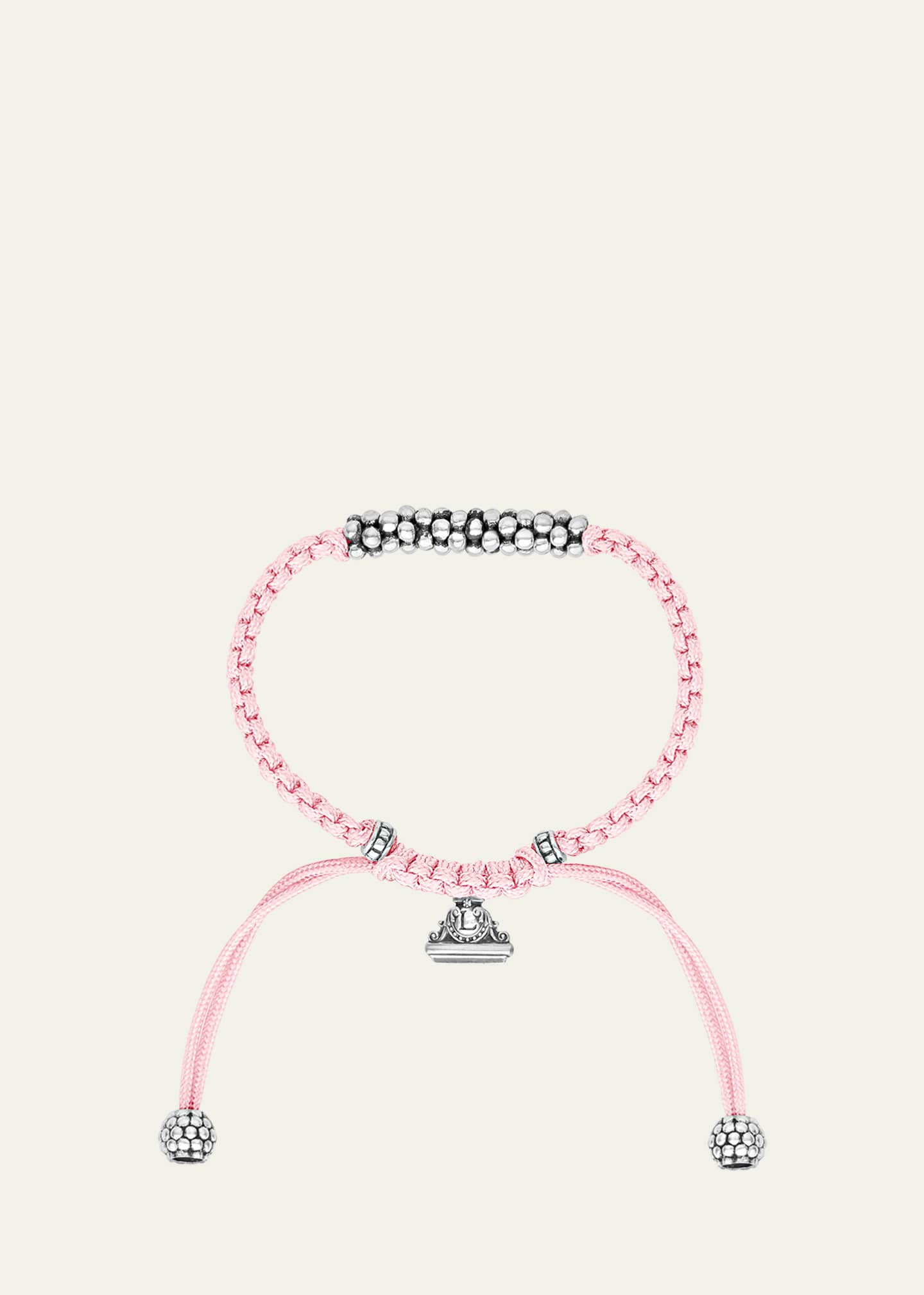 Lagos Kinder Sterling-Silver Macrame Bracelet, Pink Image 1 of 4