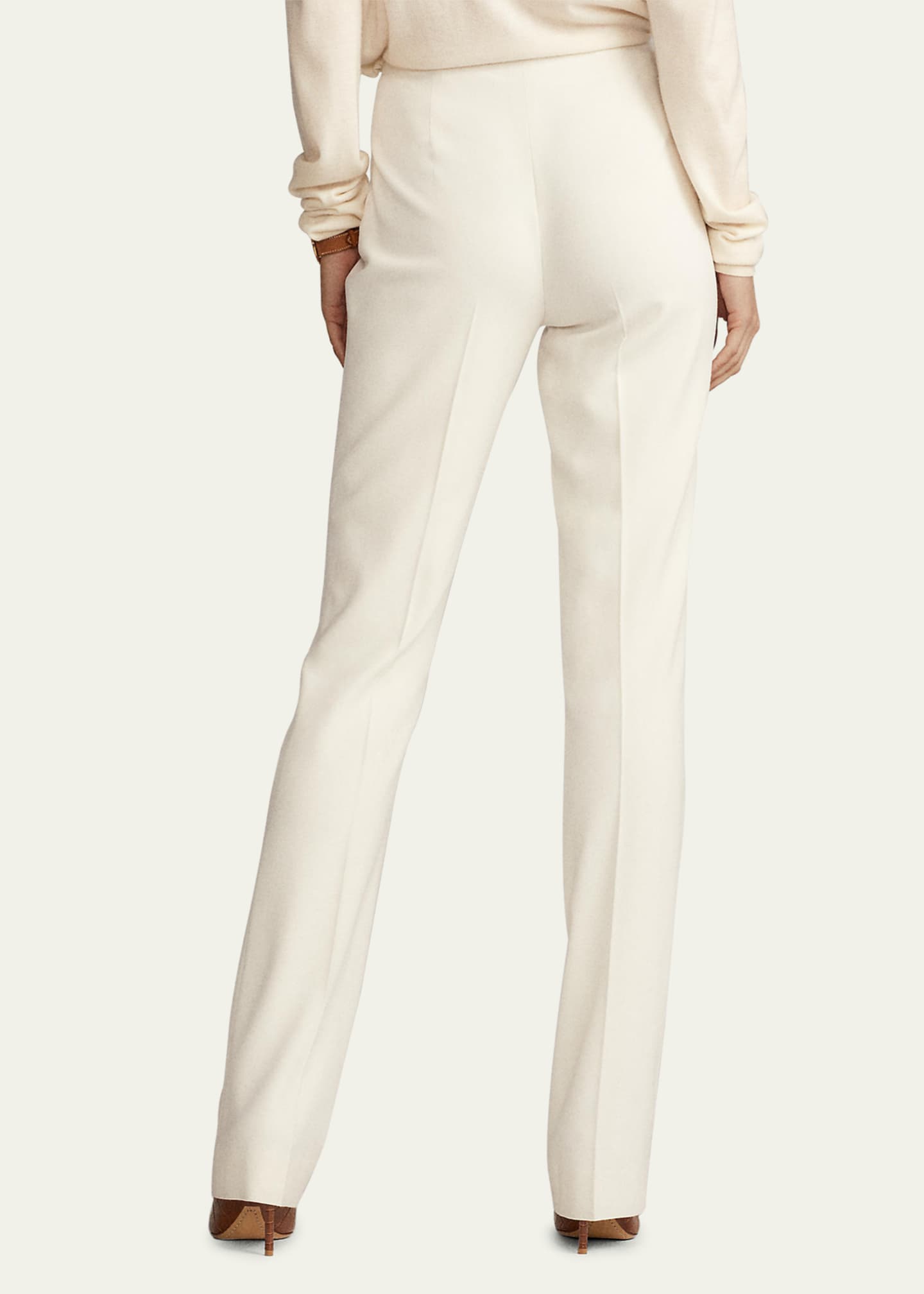 Ralph Lauren Collection Alandra Straight-Leg Wool Pants - Bergdorf