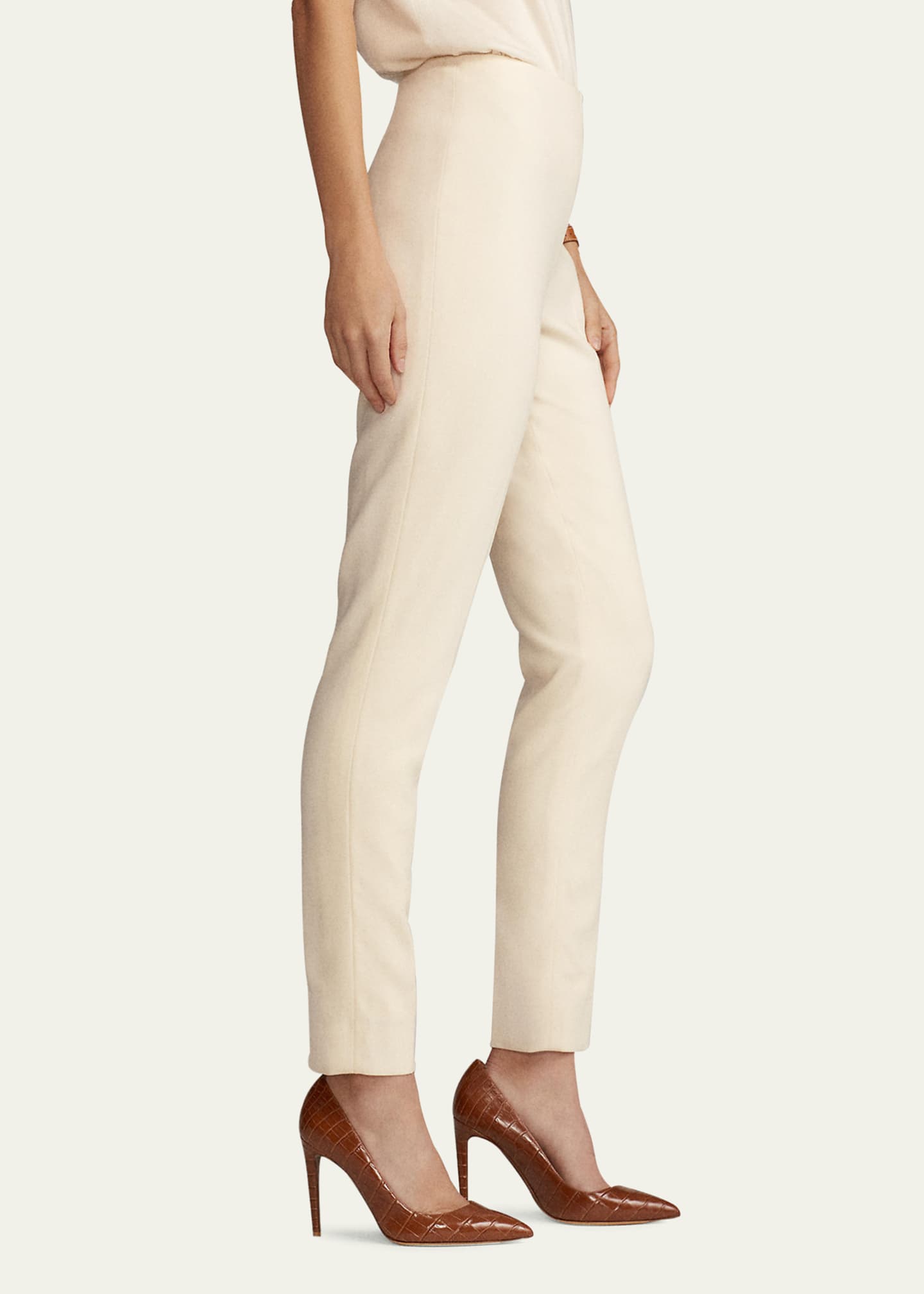 Ralph Lauren Collection Alandra Straight-Leg Wool Pants - Bergdorf