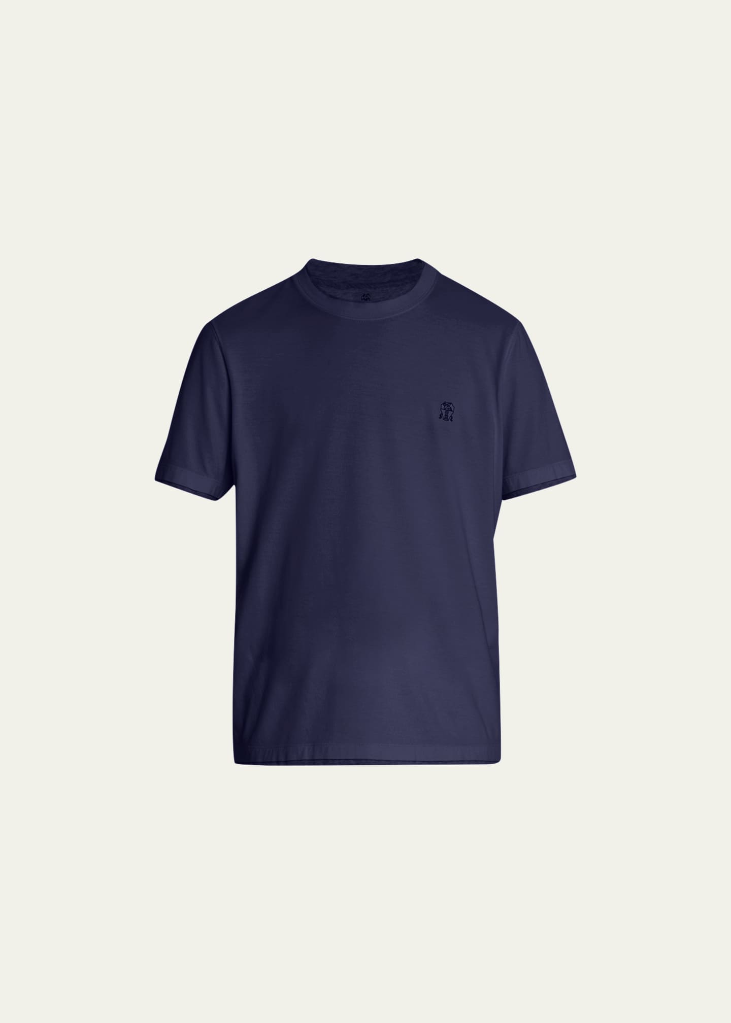Brunello Cucinelli Men's Marled Crewneck T-Shirt Image 1 of 5