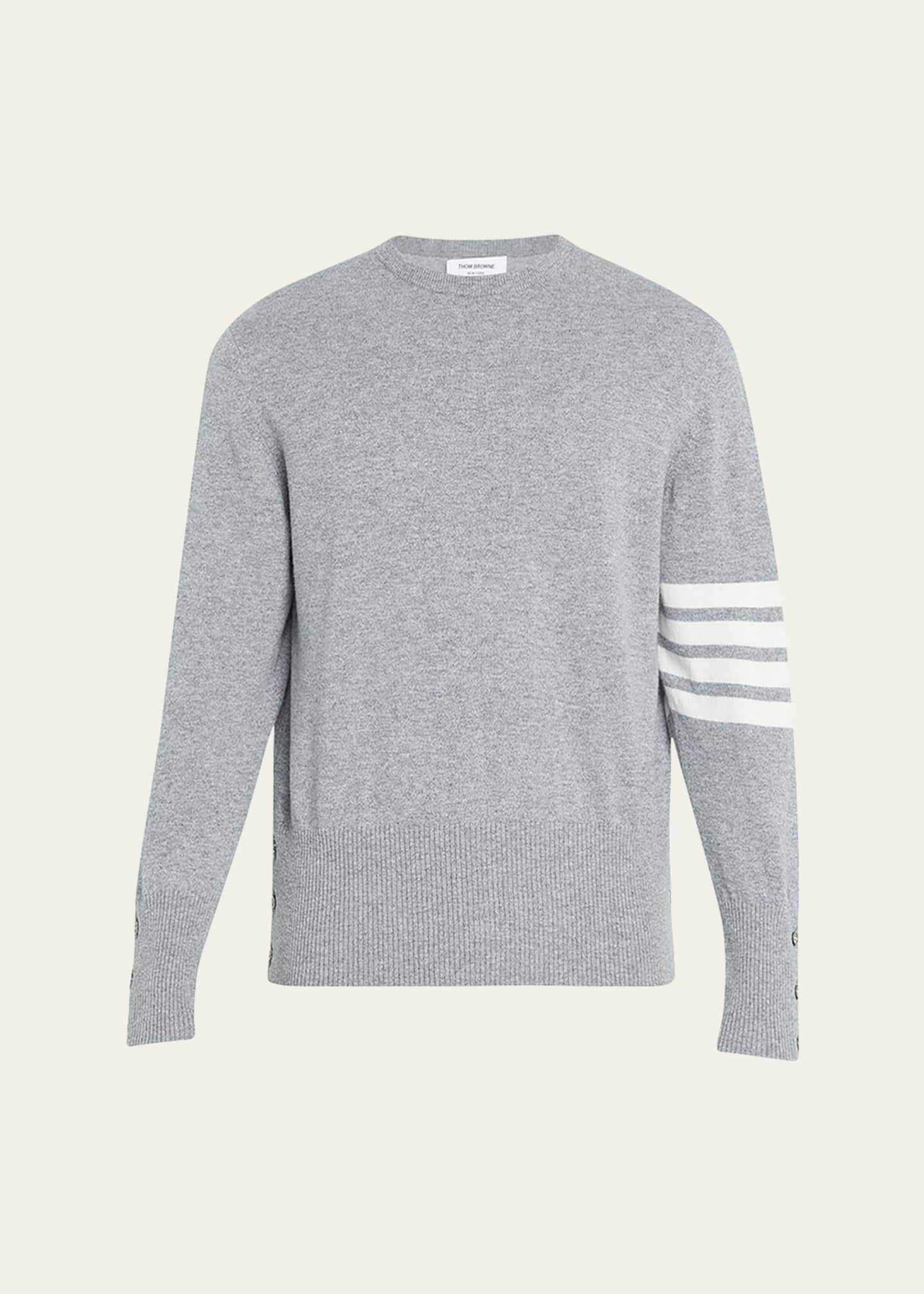 THOM BROWNE ニット Thom Browne Men's Striped-Sleeve Cashmere Sweater - Bergdorf Goodman