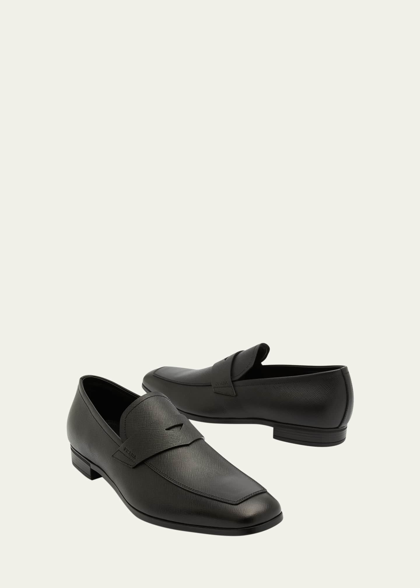 Prada Saffiano Leather Penny Loafer Image 7 of 7