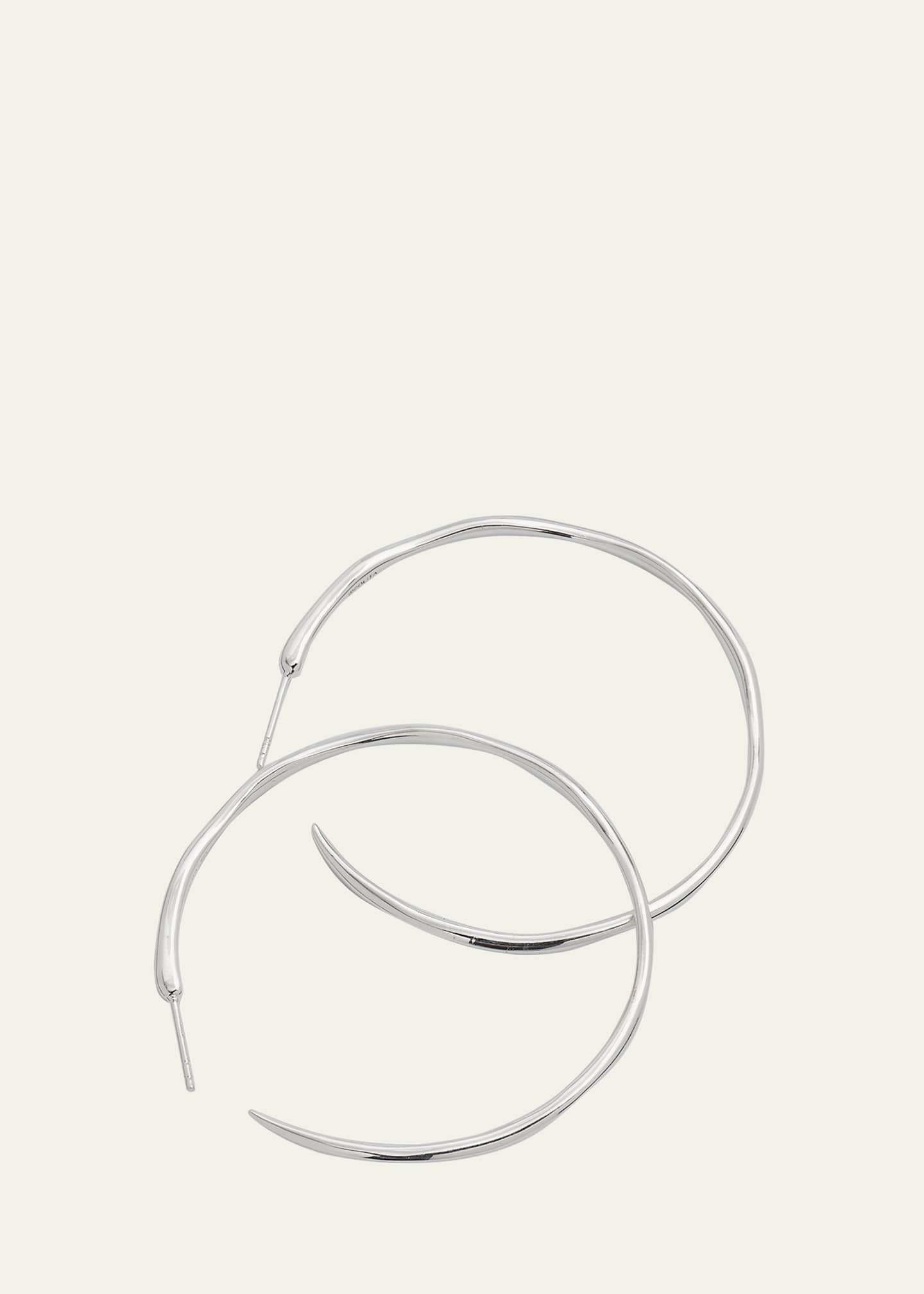 Ippolita Large Squiggle Hoop Earrings in Sterling Silver Image 3 of 4