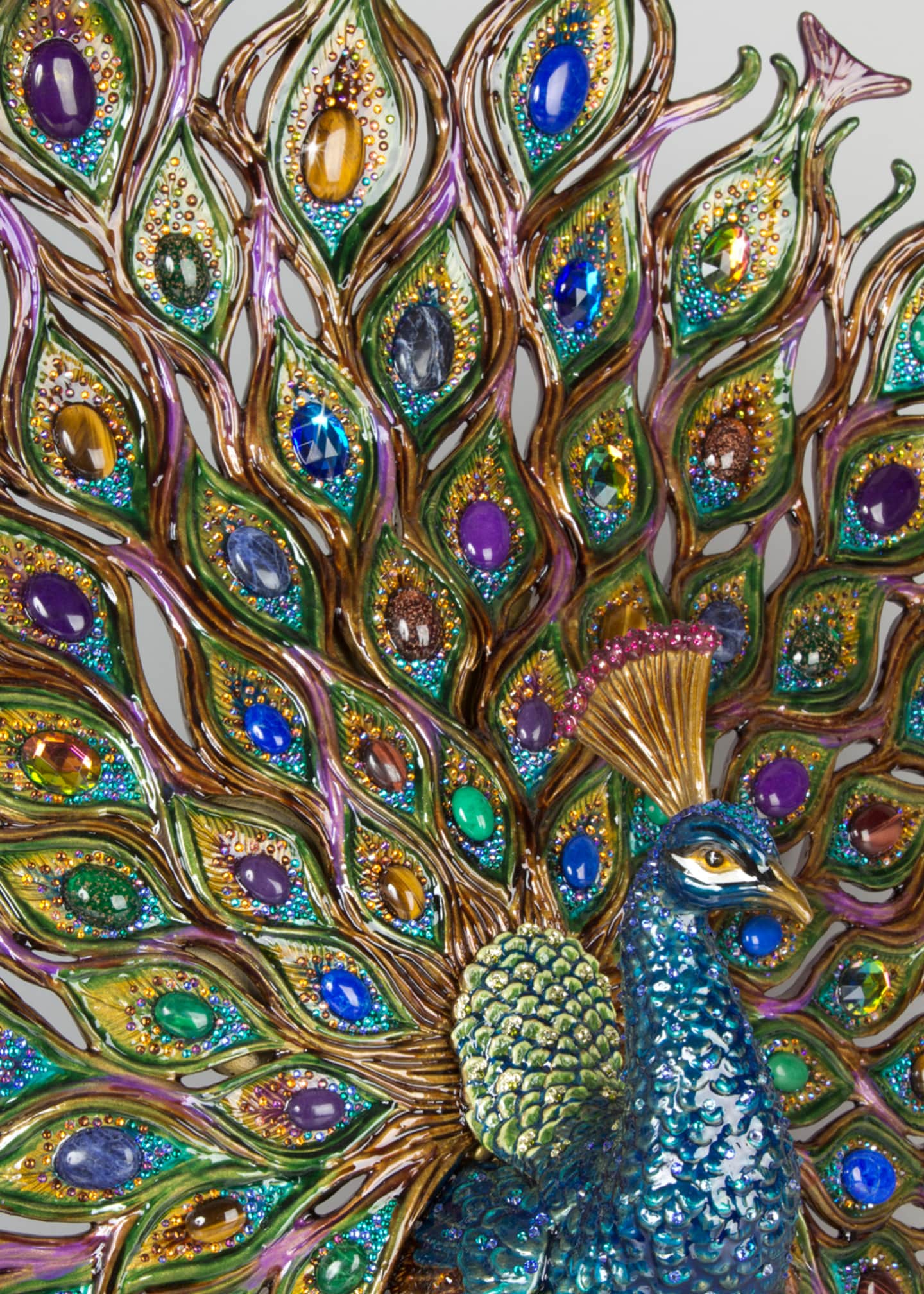Jay Strongwater Stanton Fan Tail Peacock Figurine Image 3 of 3