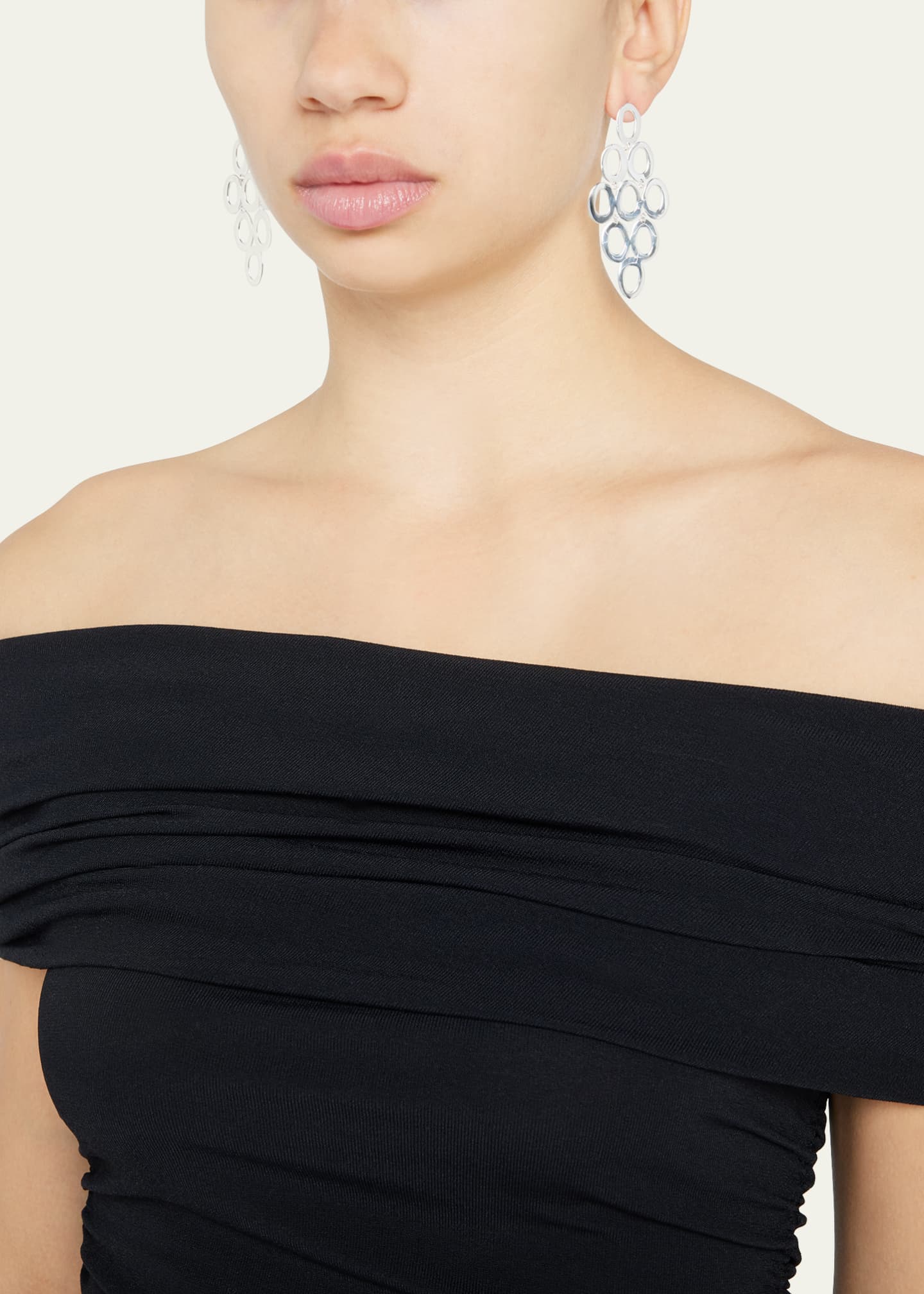Ippolita Open Oval Cascade Earrings in Sterling Silver Image 2 of 4