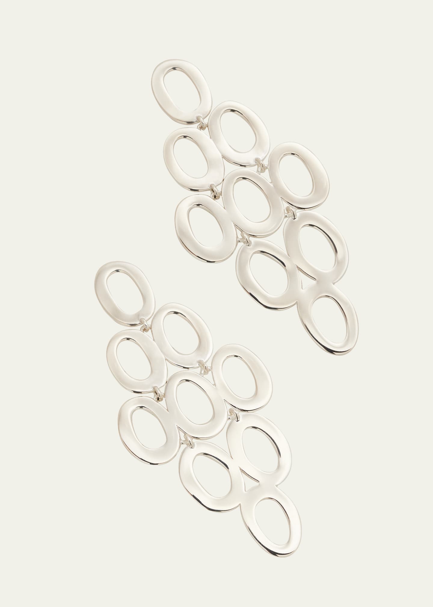 Ippolita Open Oval Cascade Earrings in Sterling Silver Image 3 of 4