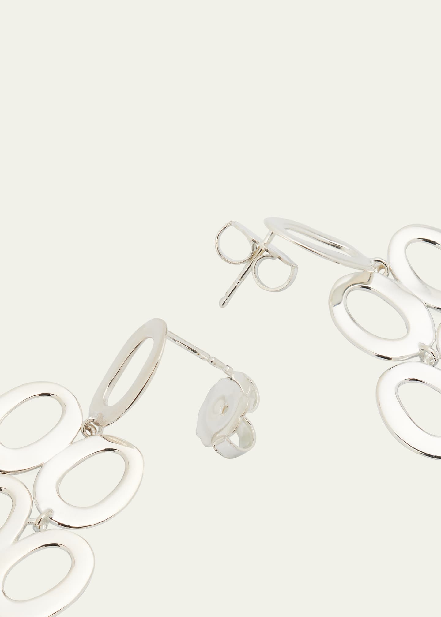 Ippolita Open Oval Cascade Earrings in Sterling Silver Image 4 of 4