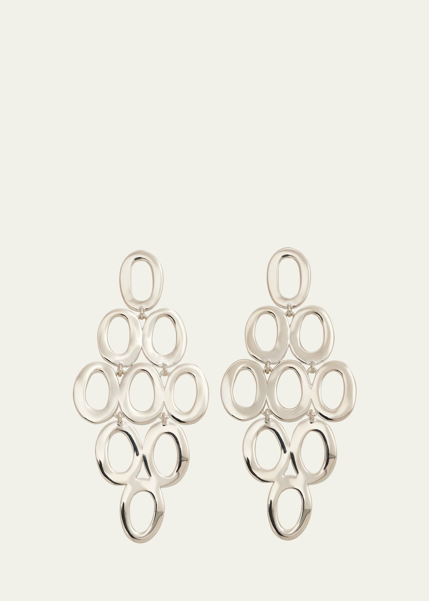 Ippolita Open Oval Cascade Earrings in Sterling Silver Image 1 of 4