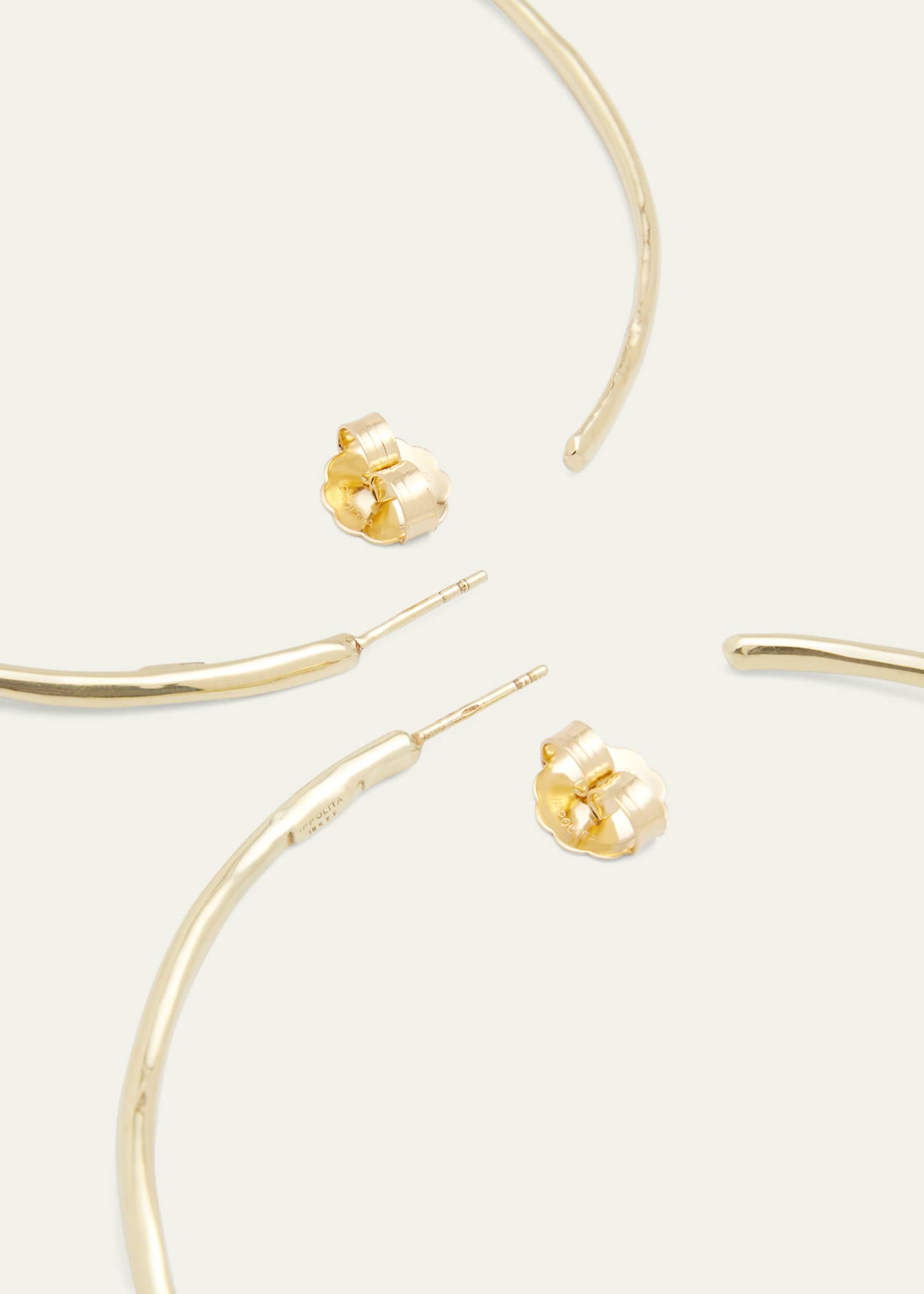 Ippolita Classico Squiggle Hoops in 18K Gold Image 4 of 4