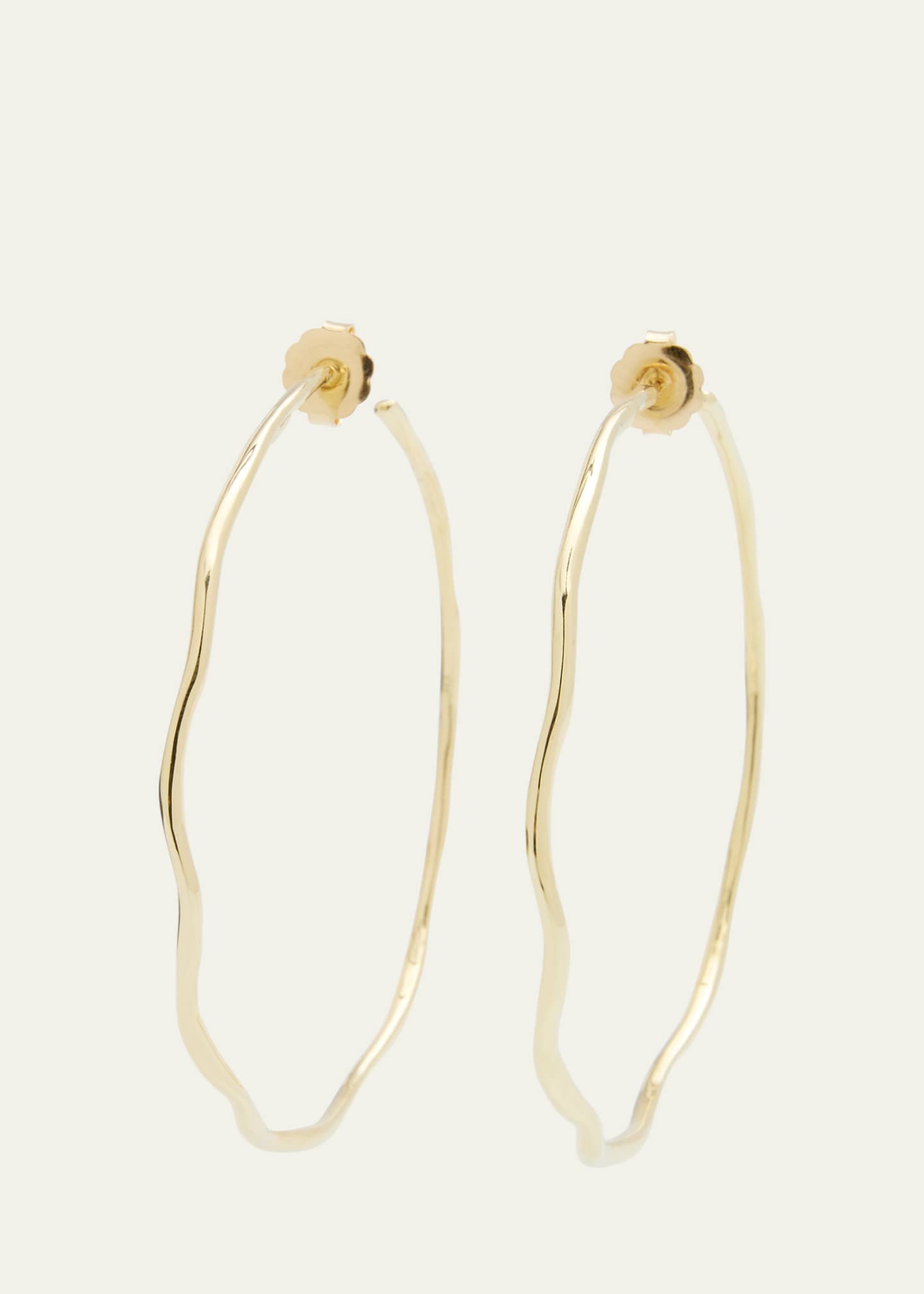 Ippolita Classico Squiggle Hoops in 18K Gold Image 1 of 4