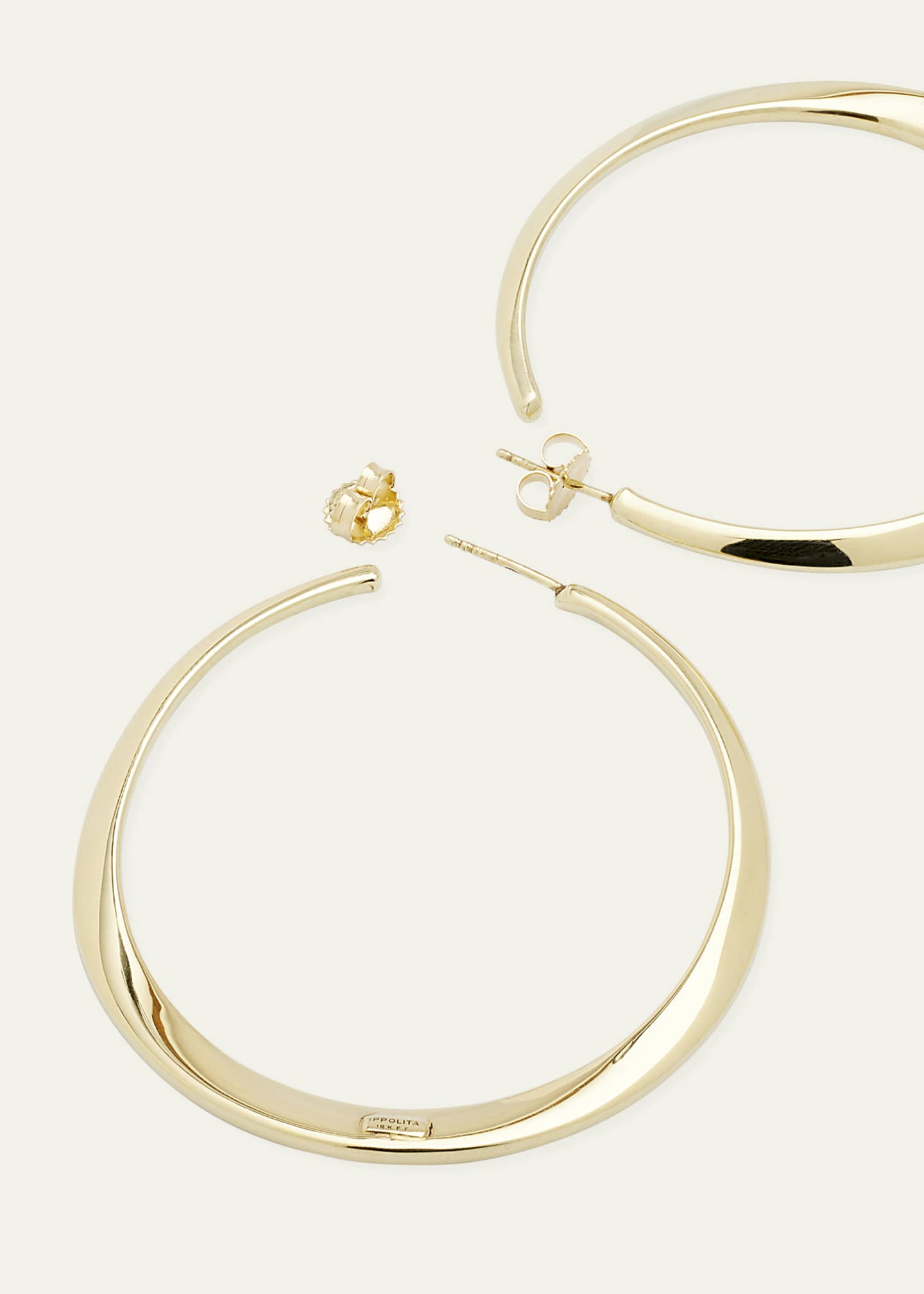 Ippolita Large Twisted Hoop Earrings in 18K Gold Image 4 of 4